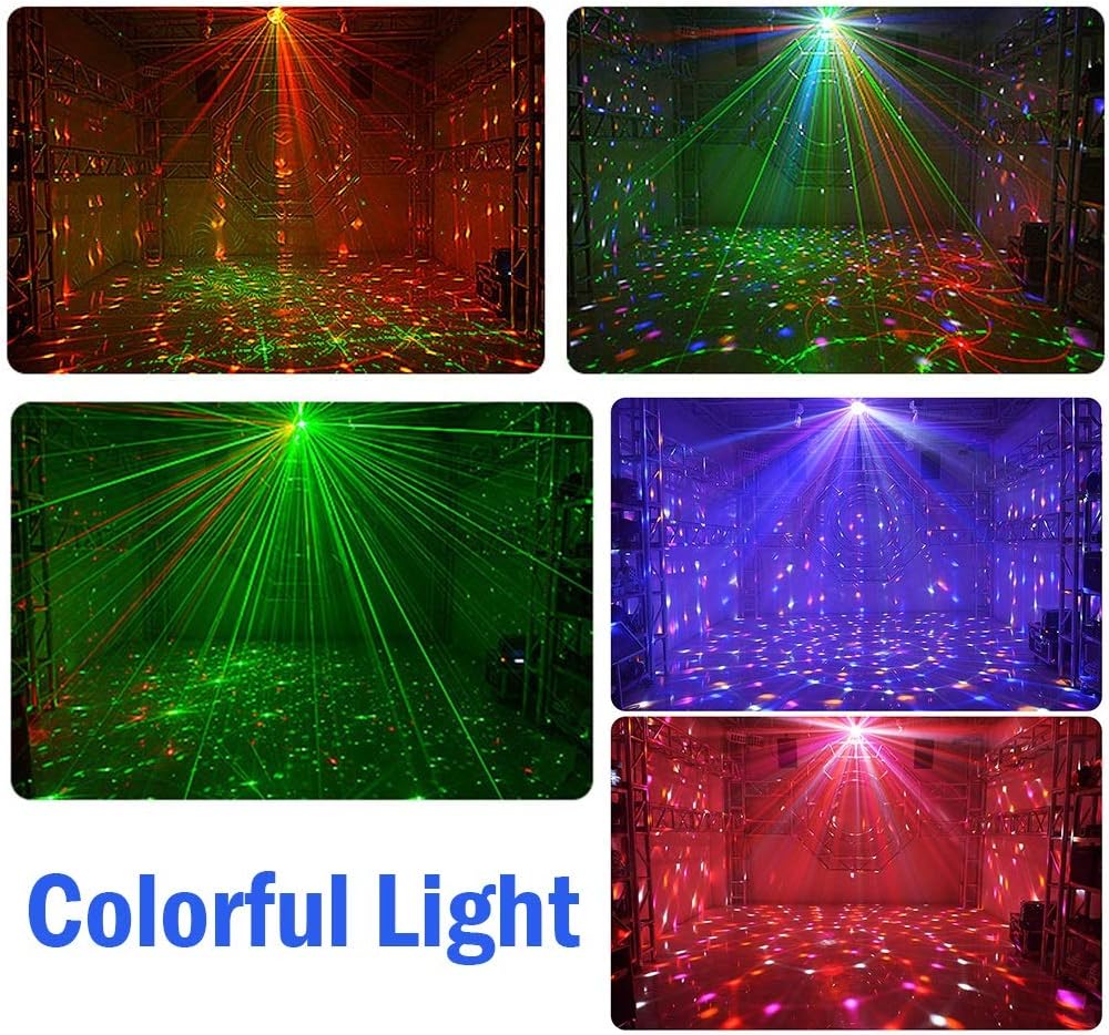 YXCKG Colorful Party Light 8 Color LED Disco Ball Fantasy Stage Light Dance Lightshow for Home Room Parties Kids Birthday Wedding Show Club Pub (Color : Black, Size : Without)