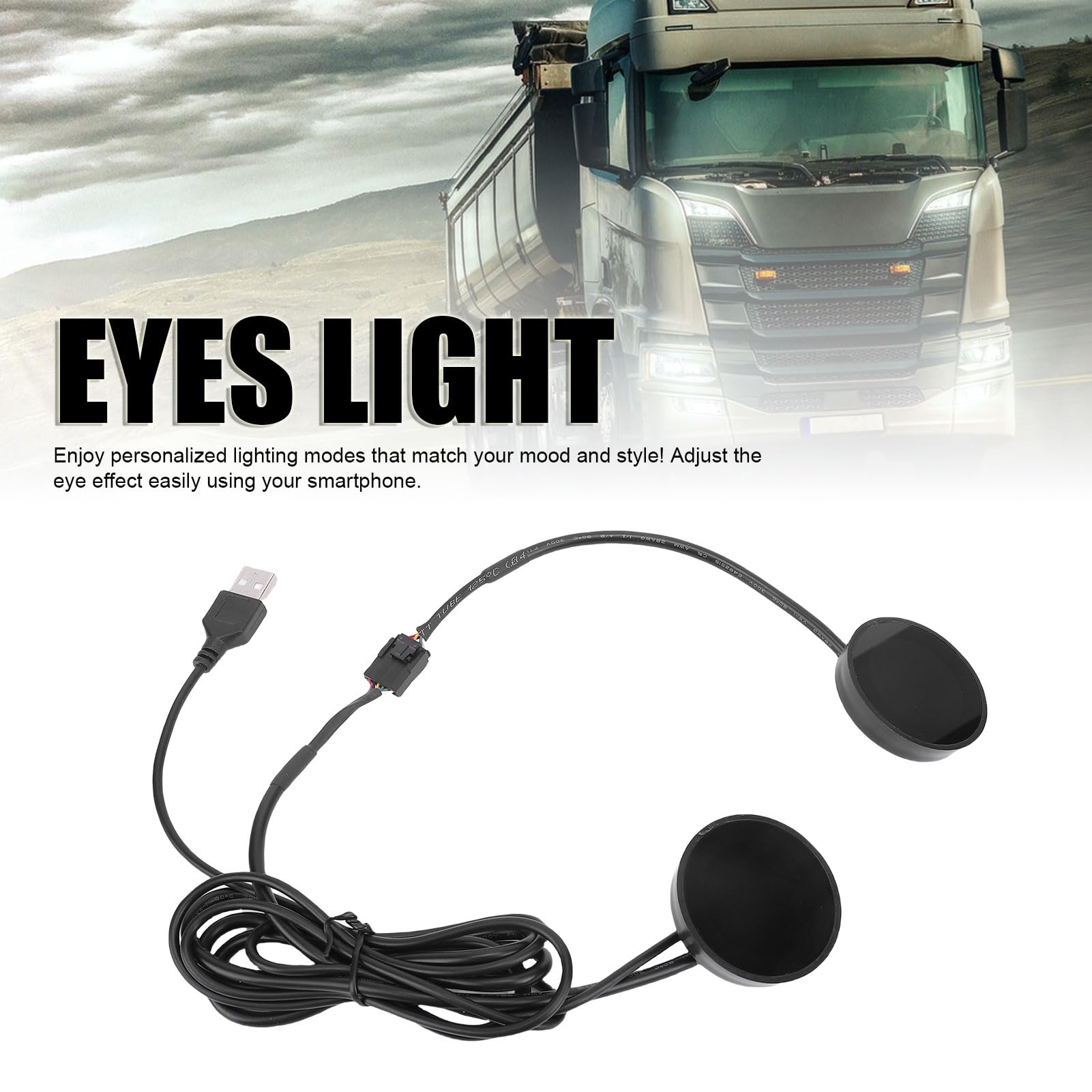 Generic Reflektory LED Demon Eye USB Konfigurowalne Wzory - Dynamiczne światło Oczu do Motocykli Samochody - Wodoodporny materiał do Wszechstronnego Zastosowania