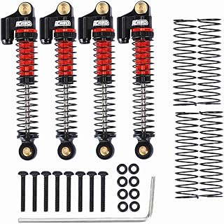 RCAWD SCX24 Shocks 58mm Lengthen Oil Type for Axial 1/24 SCX24 & AX24 Front Rear Shock Upgrade Parts Black