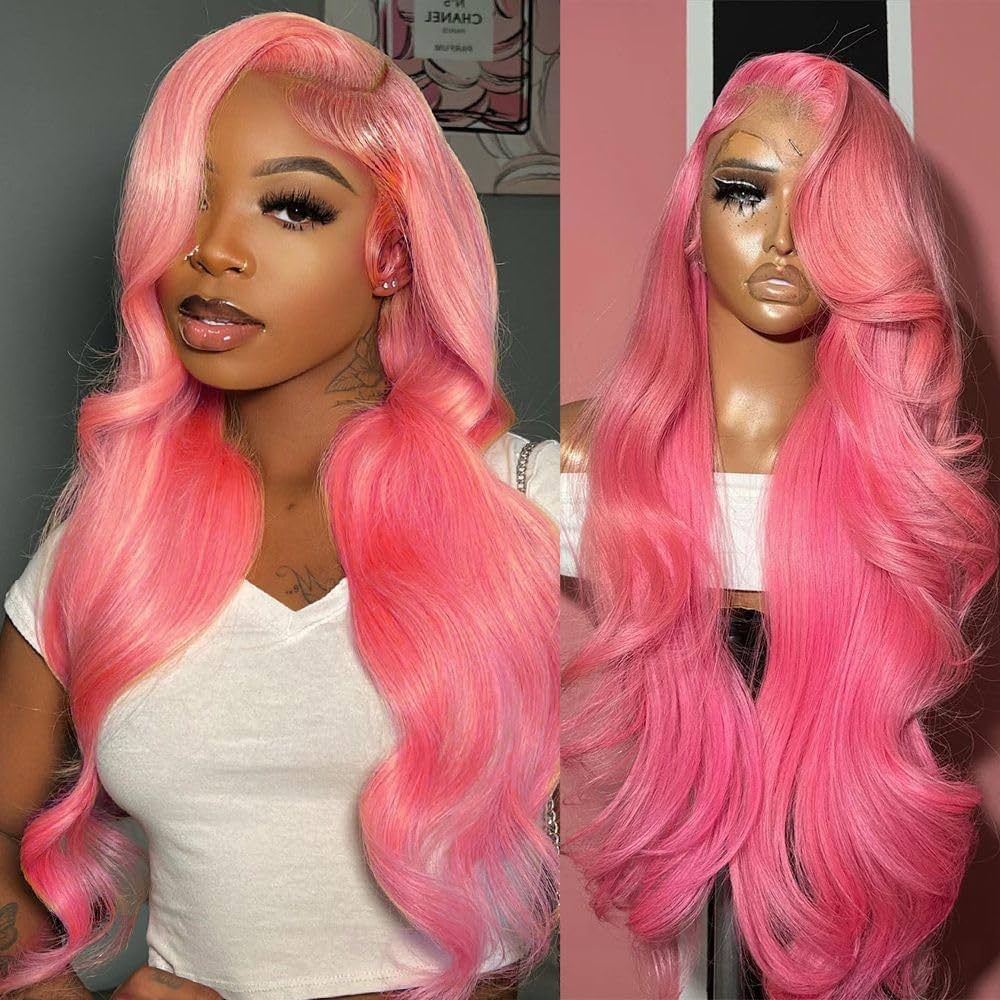 Amazon.com : Boumon Pink Lace Front Wig Human Hair 13x4 HD Amazon.com : Boumon Pink Lace Front Wig Human Hair 13x4 HD