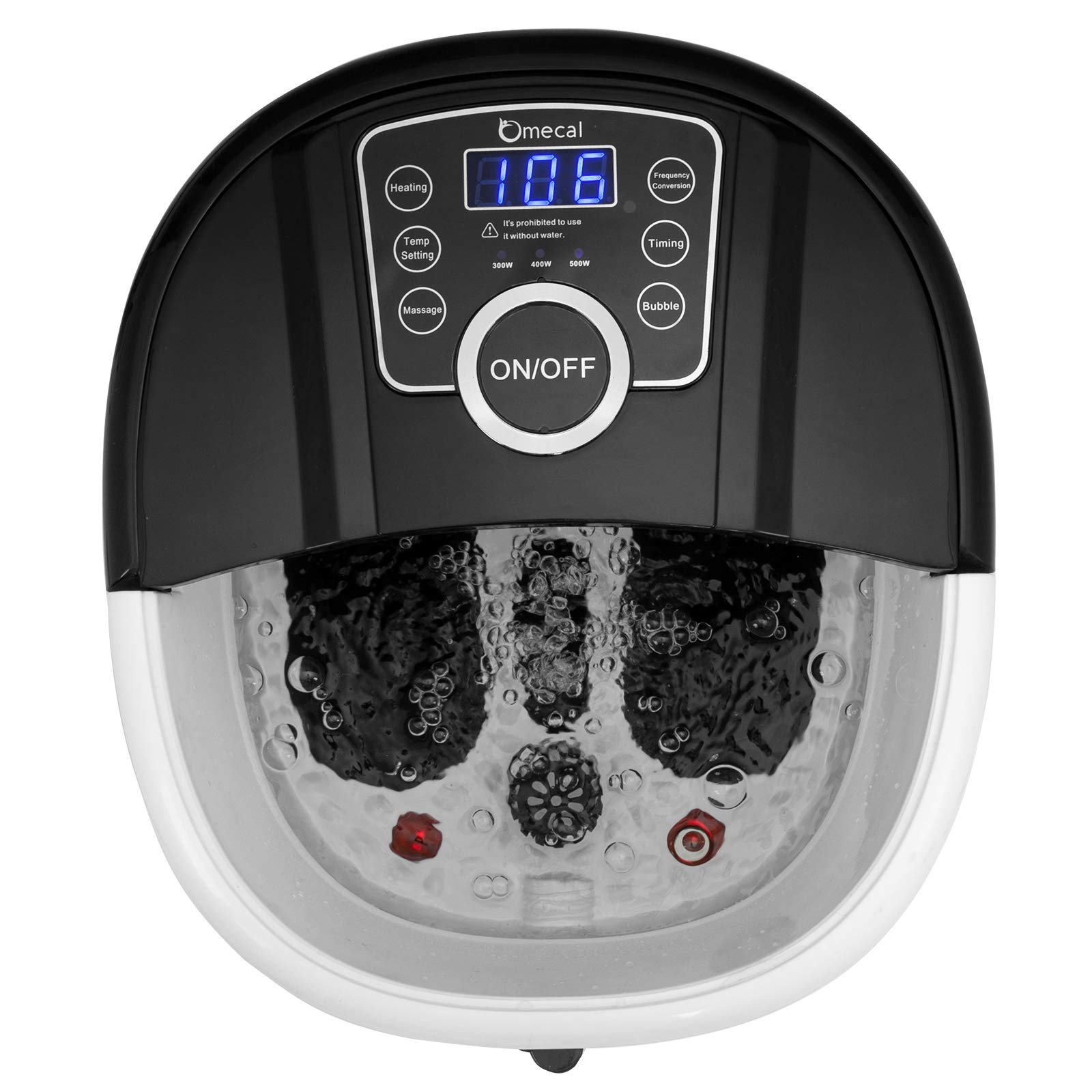 Buy OMECAL Foot Spa Bath Massager w/ Heat, 4 Motorized Pedicure Shiatsu Massage Rollers