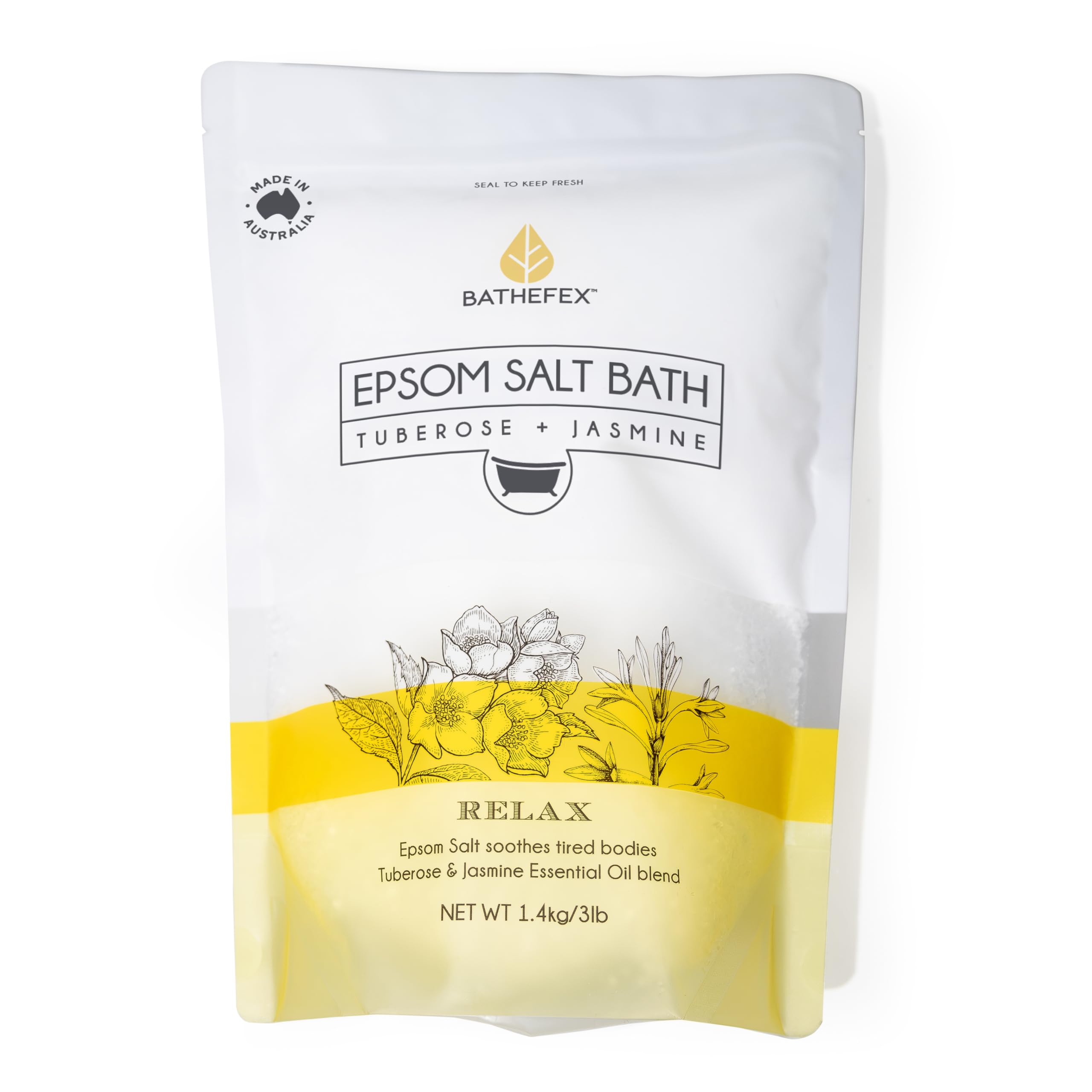 1000Hour Bathefex Epsom Salt Bath Tuberose & Jasmine, 1.4 Kg ' 1 Units