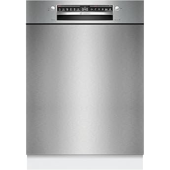 Bosch SMU4HVS14E Dishwasher 60 cm Undermount Cutlery Drawer Silence Program Automated Start Time Flexibility and Comfort when Loading Extra Drying Brushed Steel [Energy Class C]