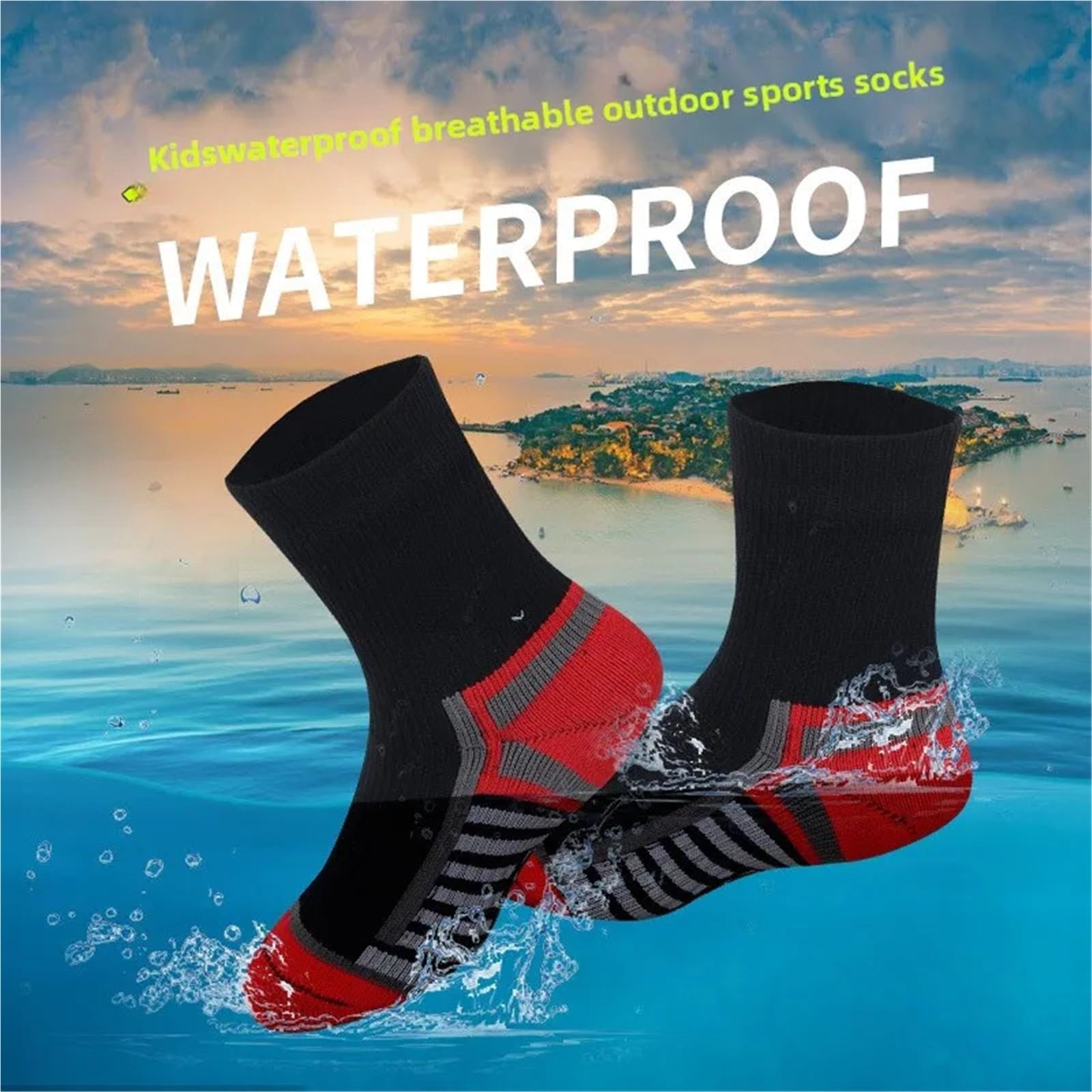 Calcetines Impermeables For Niños, For Deportes Al Aire Libre, Correr, Senderismo, Ciclismo, Esquí De Invierno, Cálidos, Resistentes Viento Para Senderismo, Ciclismo