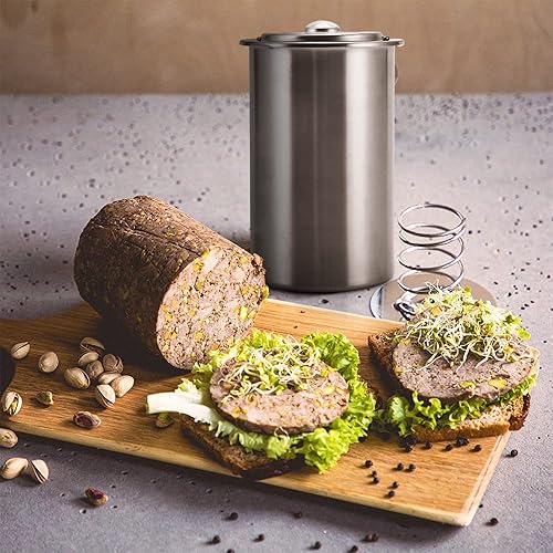 Miniatura 5 de 2023 Nueva máquina de jamón de prensa, tres capas de acero inoxidable sándwich de jamón prensa prensa con termómetro, recetas de mariscos, carne de