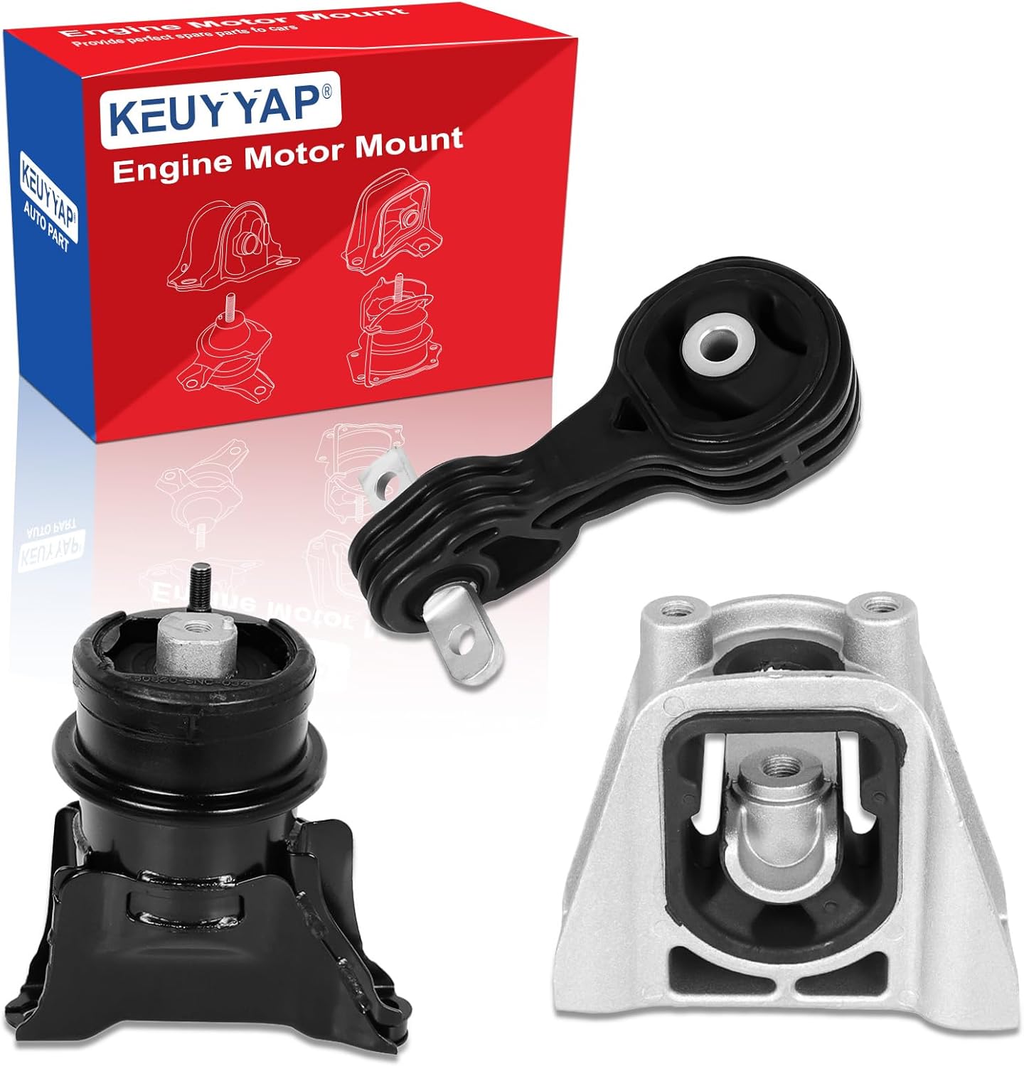 3Pcs Engine Motor Mount Compatible with Honda Civic Hybrid 1.3L 2006-2011 Transmission Mount Set, Replace A4585 A65019 A65029