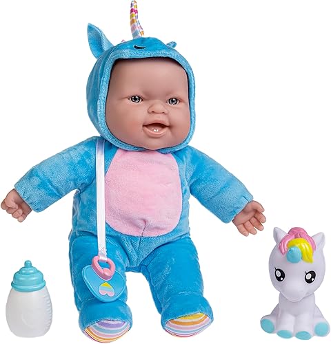 Miniatura 4 de JC Toys Lots to Cuddle Babies - Muñecas pequeñas y suaves de 12 pulgadas con temática de unicornio, lavable, rosa y azul, incluye unicornios de