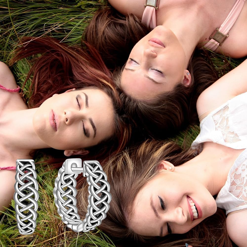 Celtic Knot Earrings Sterling Silver Celtic Earrings for Women Huggie Hoop Luck Jewelry Irish Gifts - Image 8