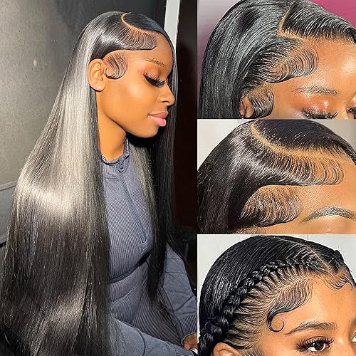 Miniatura 9 de Ysxbui Pelucas de cabello humano ondulado profundo con encaje frontal prearrancado densidad 180 13x4 rizado HD peluca de cabello humano con línea