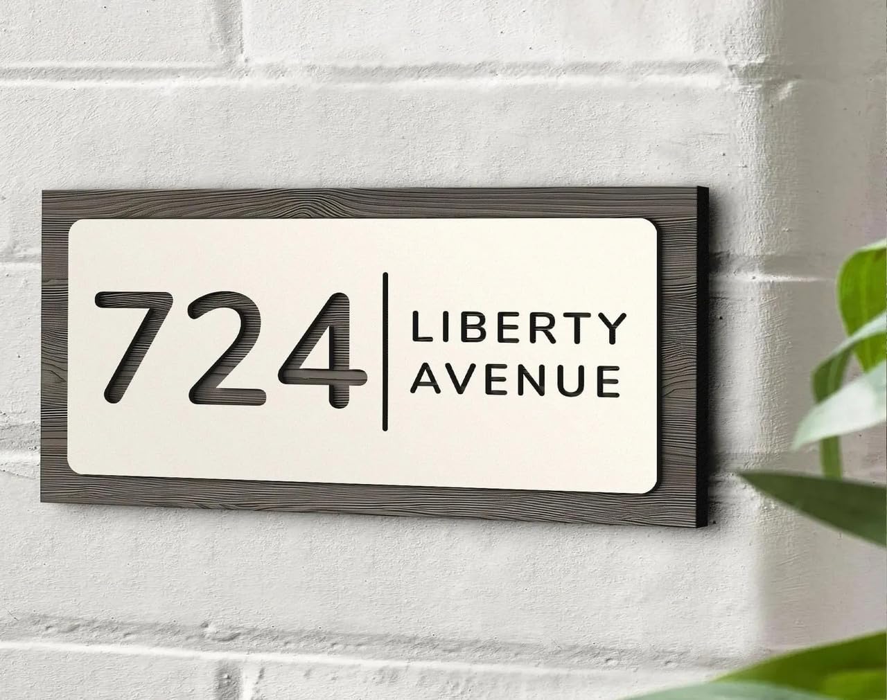 LIPAYMAN Personalised Name Plate for Home 15x30 cm – Acrylic Rectangular Name Board for Door & Flat 4