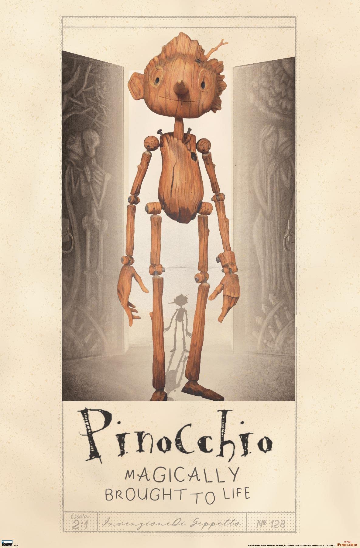 Affiche Métal Pinocchio Rétro - Déco Murale Vintage 30x20 Cm, Fer Imperméable