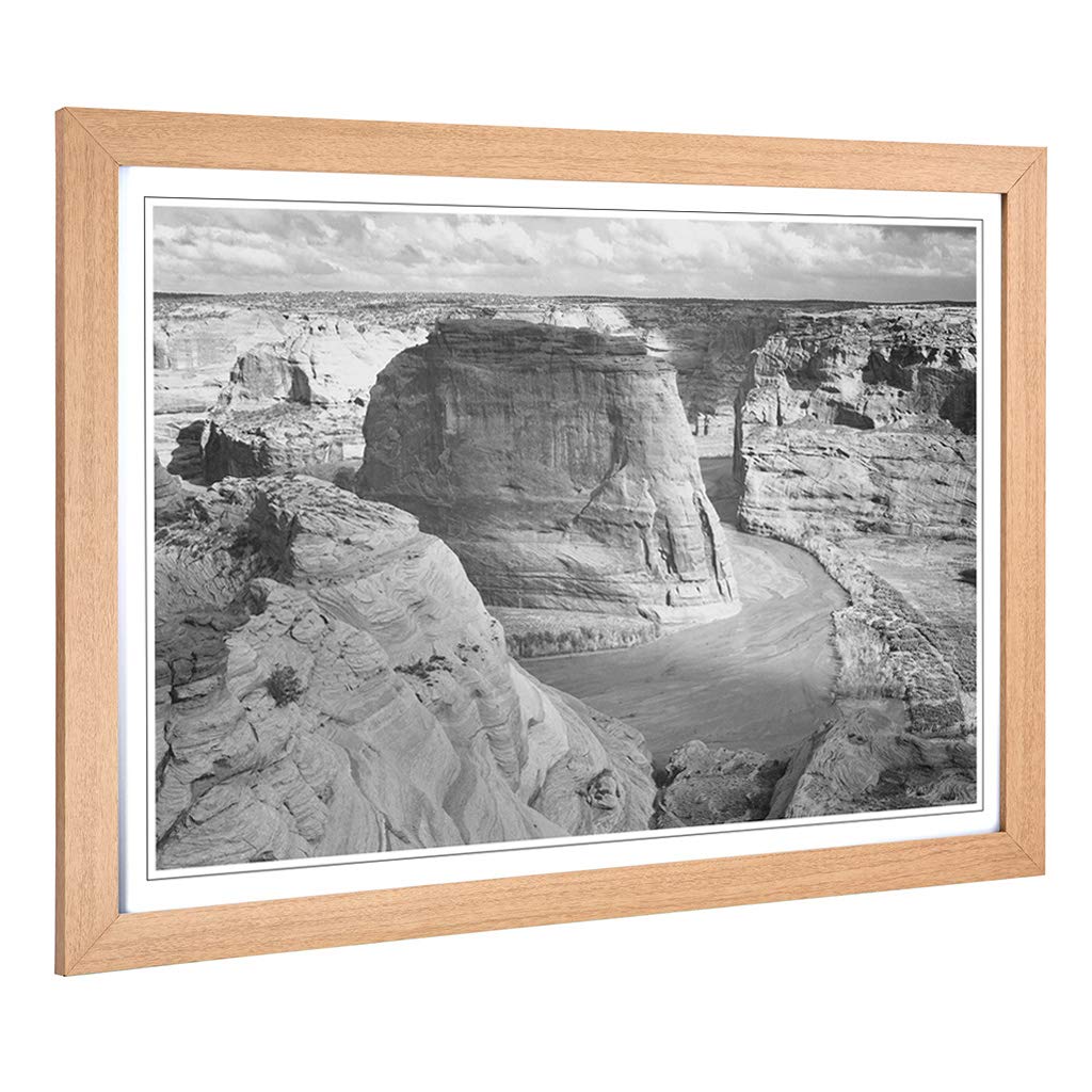 Big Box Art Framed Print of Ansel Adams Canyon de Chelly Arizona 2 Design | Wall Art Picture | Home Decor for Kitchen, Living Room, Bedroom, Hallway, Oak, A2 / 24.5x18 Inch / 62x45cm