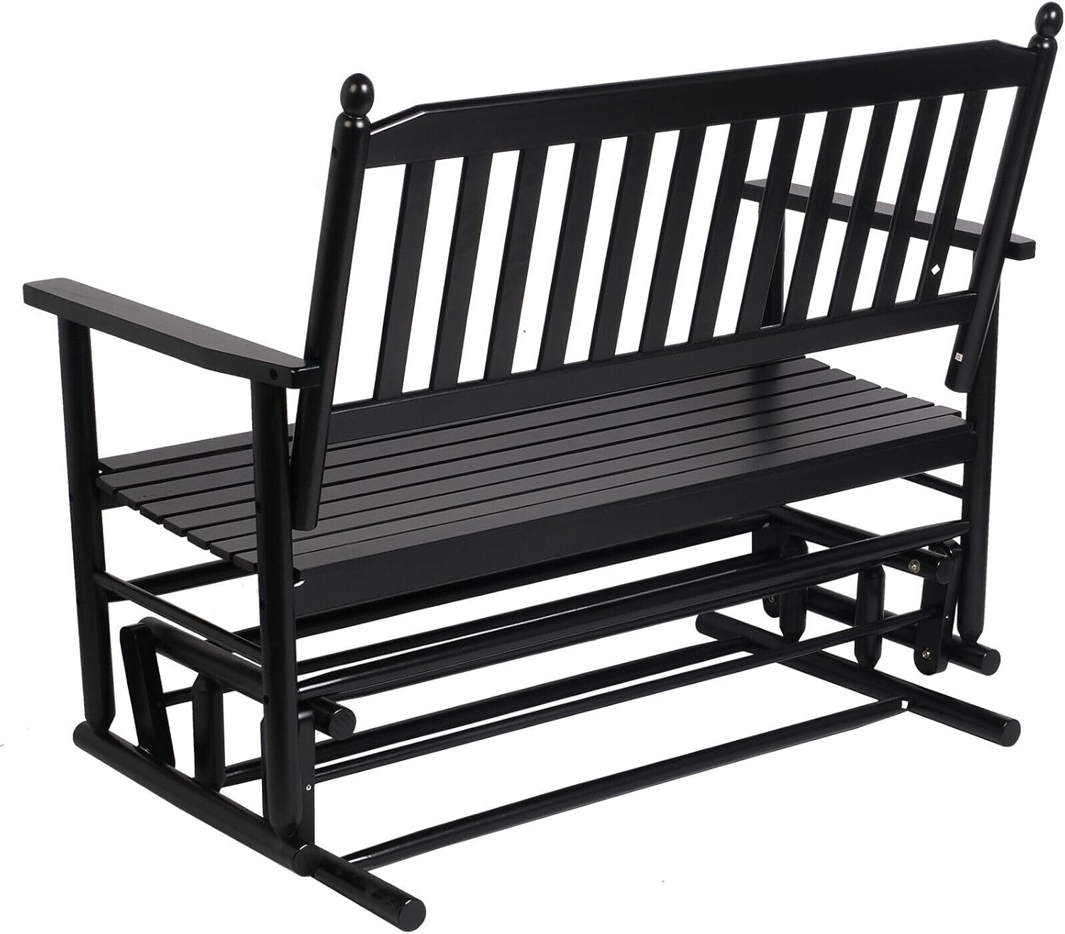 2 Person Patio Glider Outdoor Swing Porch Rocking Bench Love seat Chair