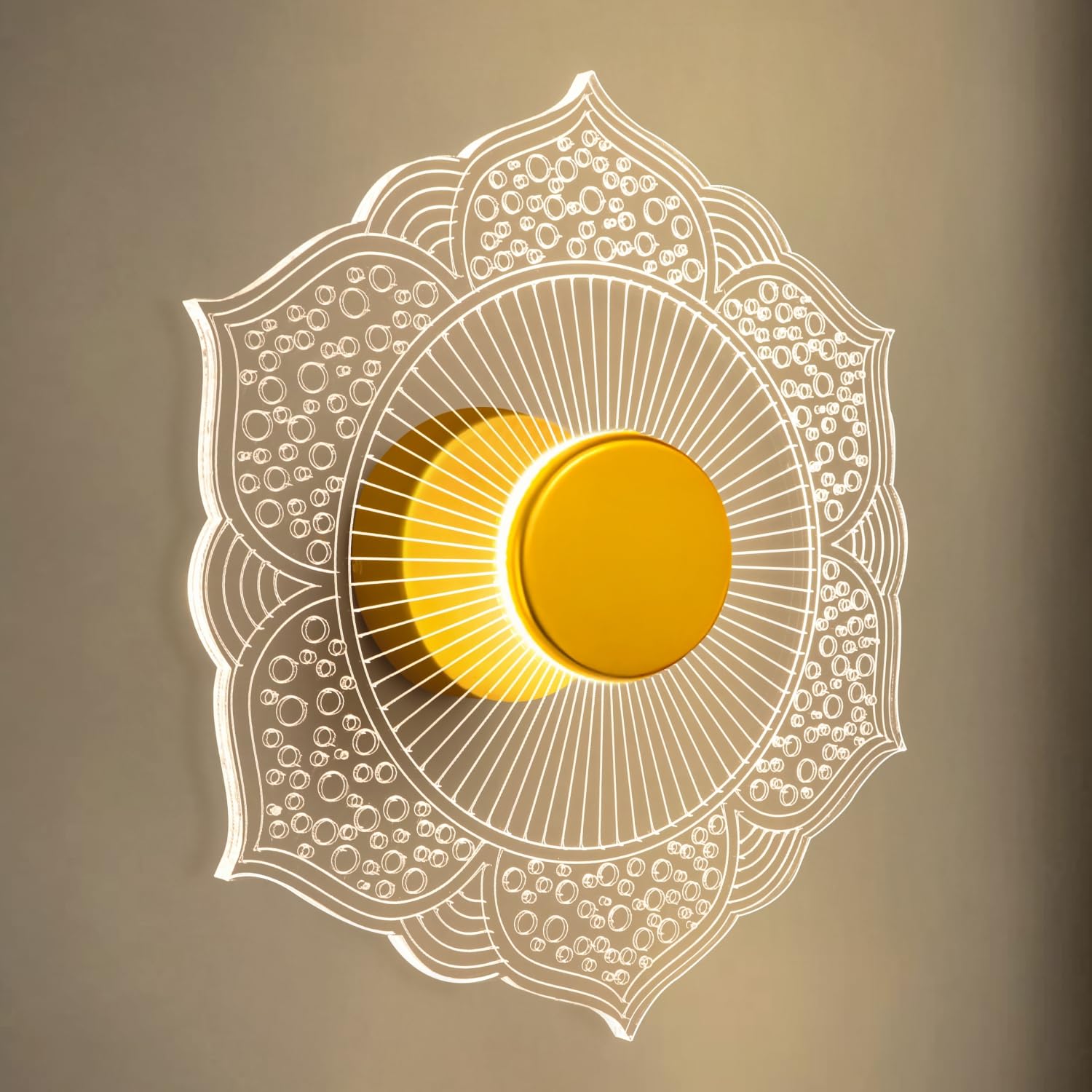 Luxury Diamond Wall Light - Antique Gold LED -12