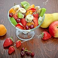 Vista 6 de Honbay 5 palillos de cóctel de acero inoxidable reutilizables para aperitivos, comida de dedos, sándwich, frutas, etc. (espada)