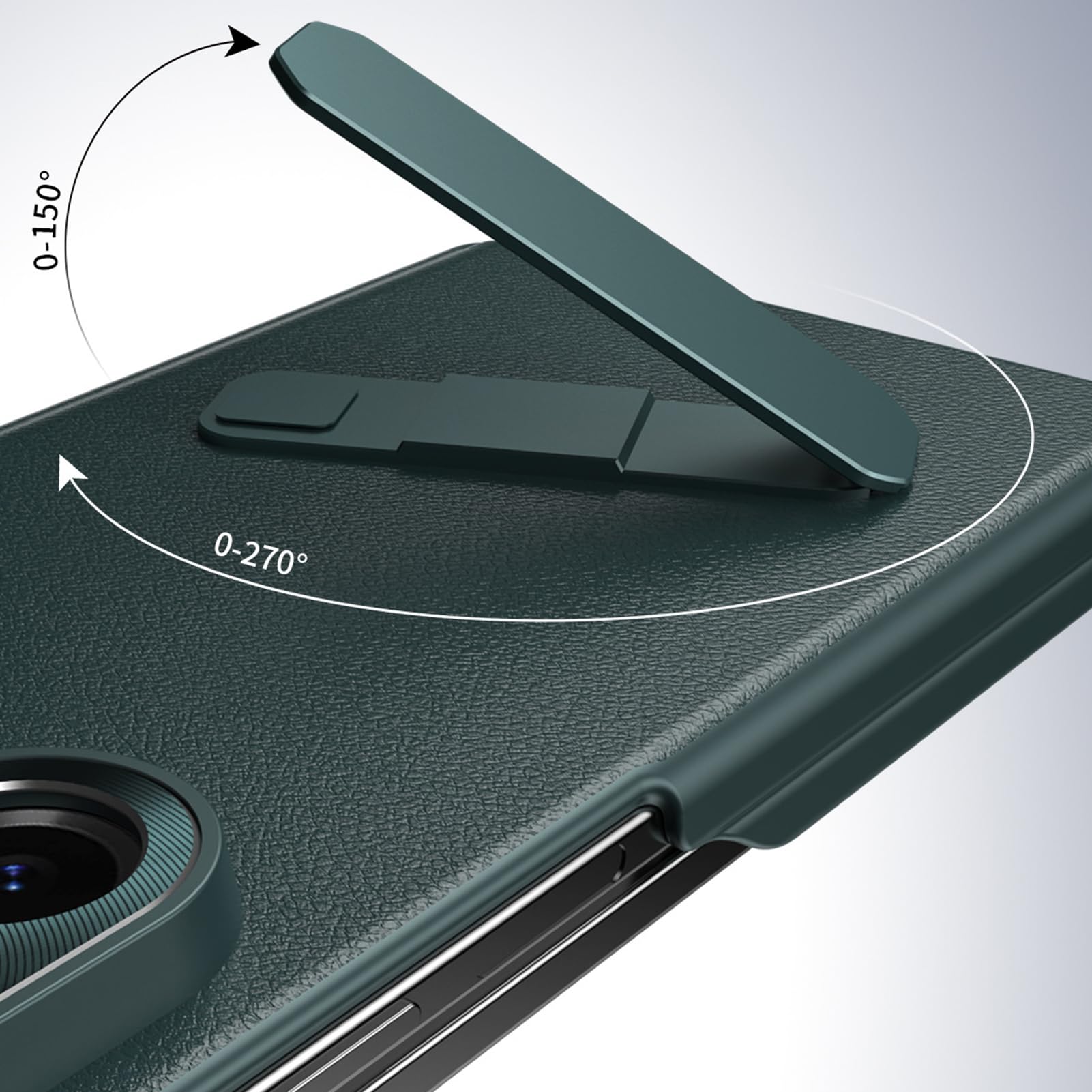 Scharnier Hülle Für Samsung Galaxy Z Fold 8 Ultra | Mini Ständer Handyhüllen Volls Schutz des Objektivs Kratzfest Stoßfest Abdeckung,Grün,Fold 8 Ultra