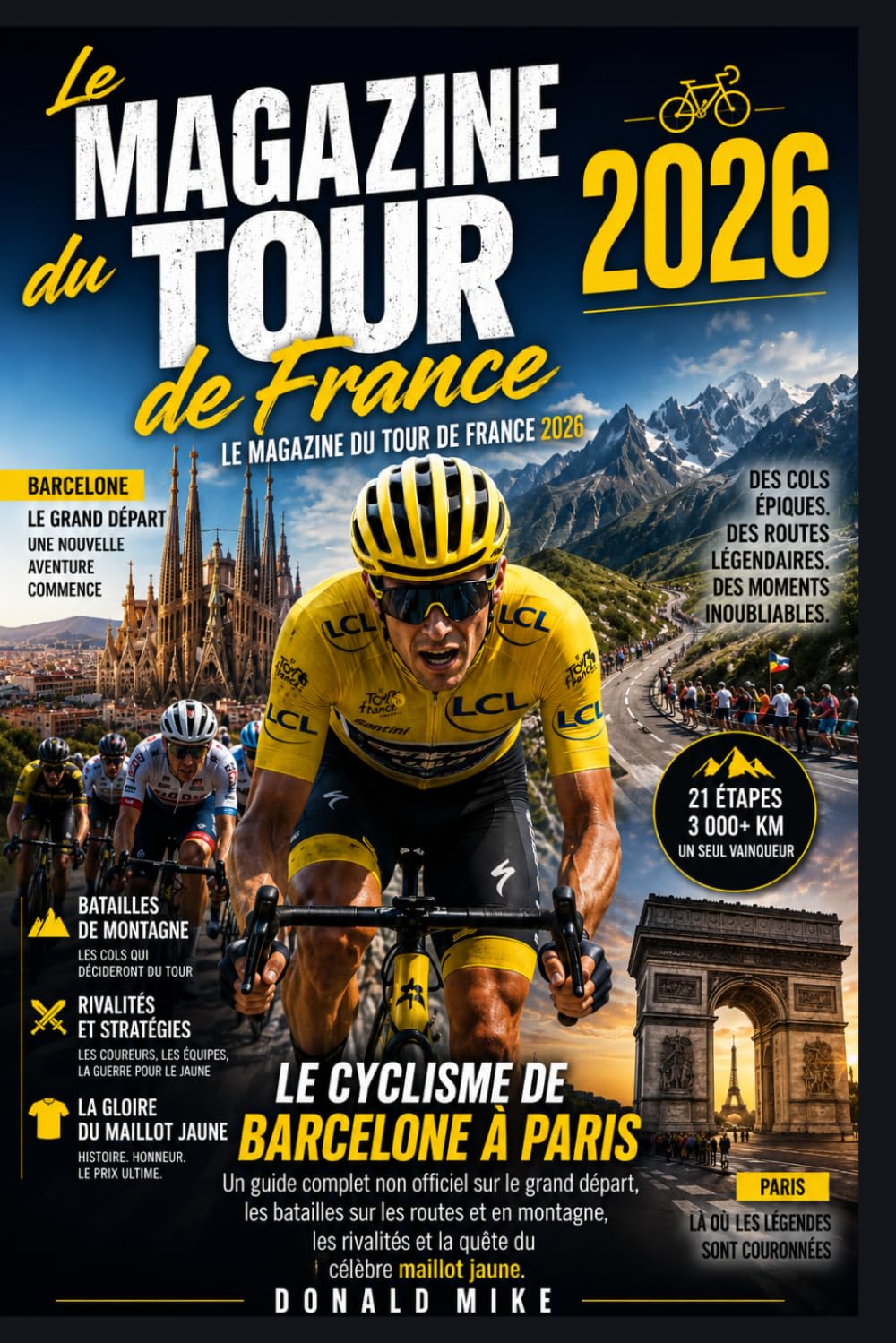 Le Magazine du Tour de France 2026: Le trajet à vélo de Barcelone à ParisGuide non officiel complet du Majestic Rider : départ, batailles sur route et ... rivalités et course au célèbre maillot jaune