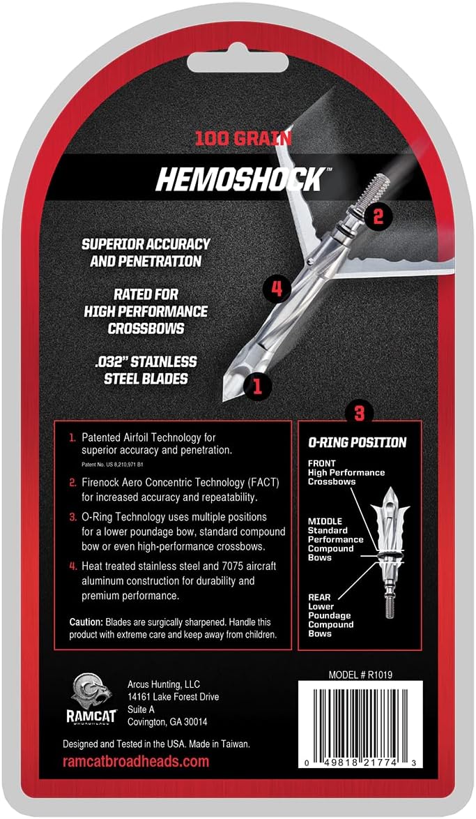Ramcat Hemoshock Mechanical Broadheads