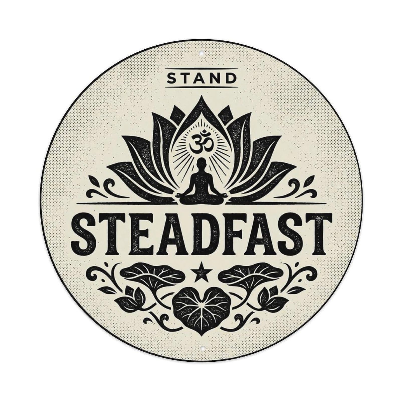 Zen Flower Meditation Den Steadfast Metal Tin Sign