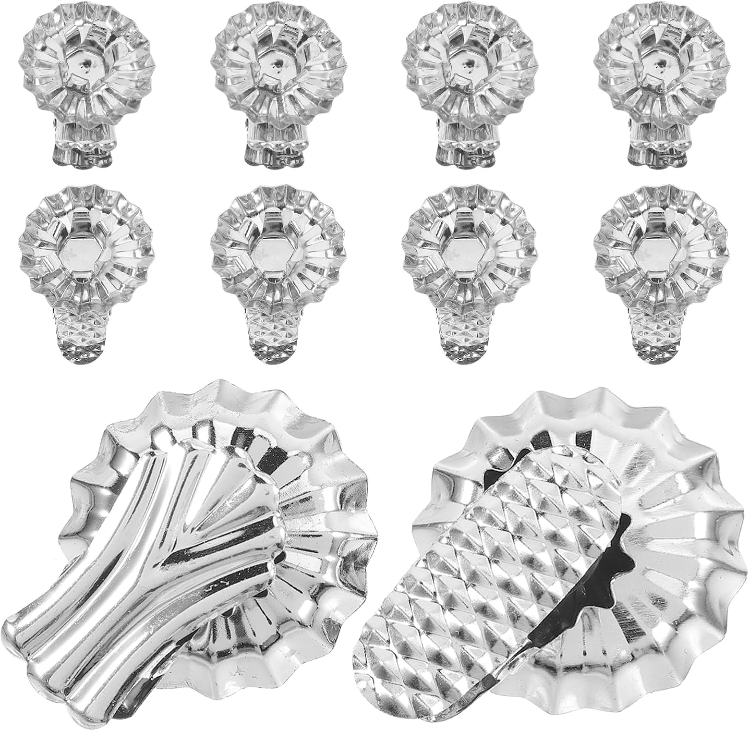 Unomor 20pcs Clip Candle Holder Clips Vintage Metal Candle Holders for Christmas Tree Decorations Reusable Base Protects Furniture for Parties and Formal Events