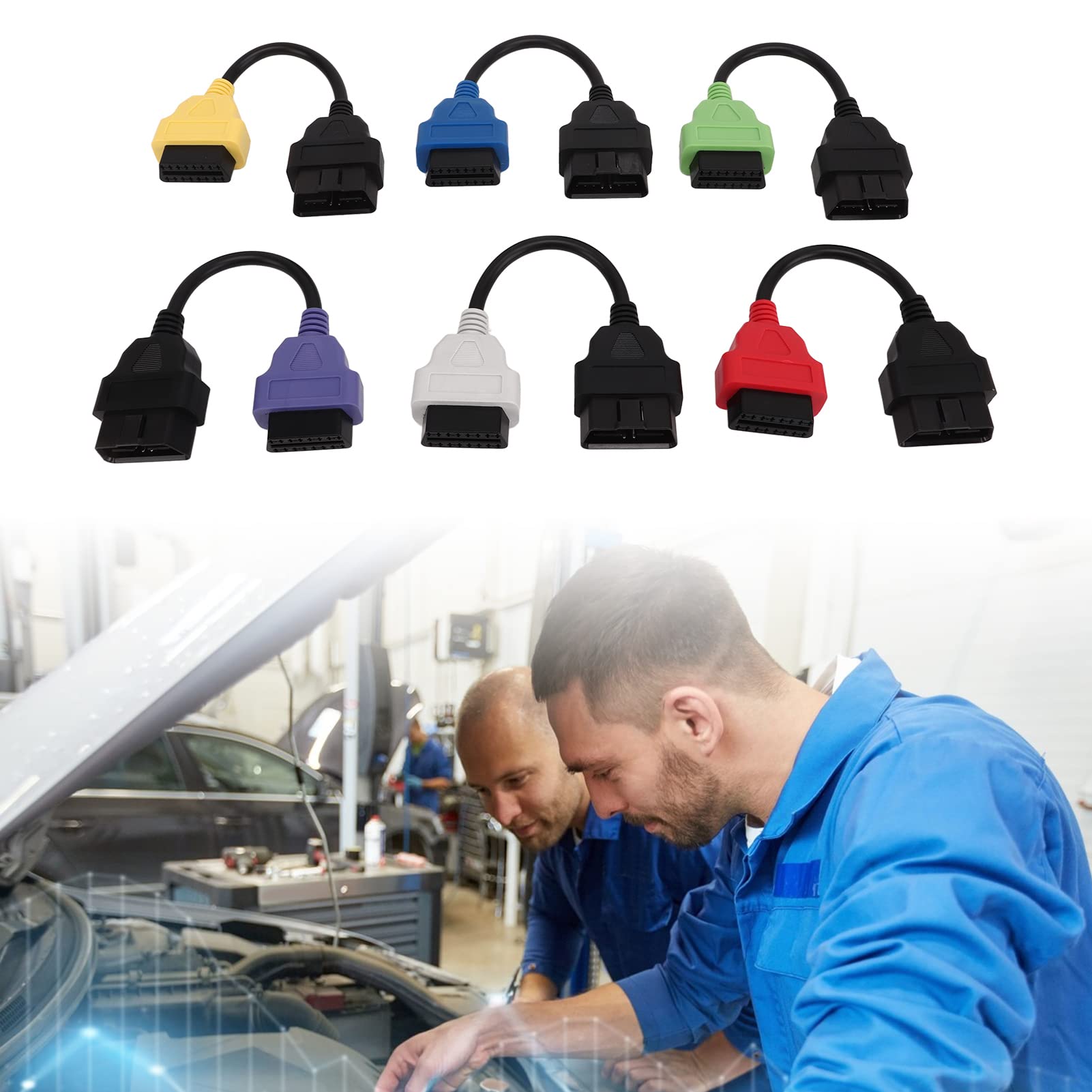 Adattatore Scanner ECU Cavo Adattatore MultiECUScan 6 Pezzi - Set Diagnostico OBD2 Per Scansione ECU Auto Cavi Scanner ECU