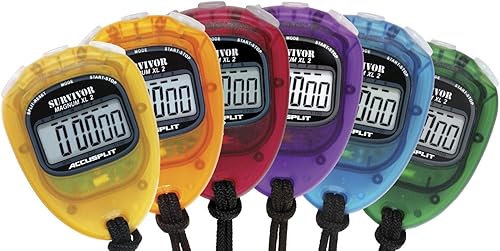 Accusplit Survivor 2 Series Cronómetro Set de 6 colores translúcidos