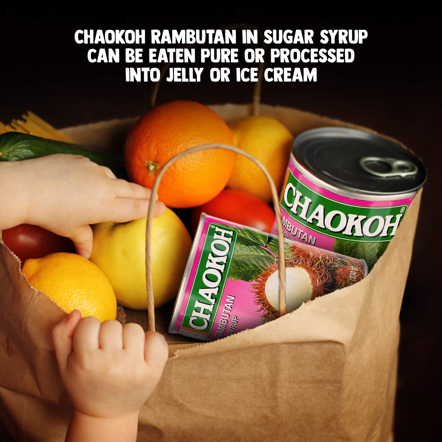 Chaokoh Rambutan in Syrup (6 Pack, Total of 120oz)