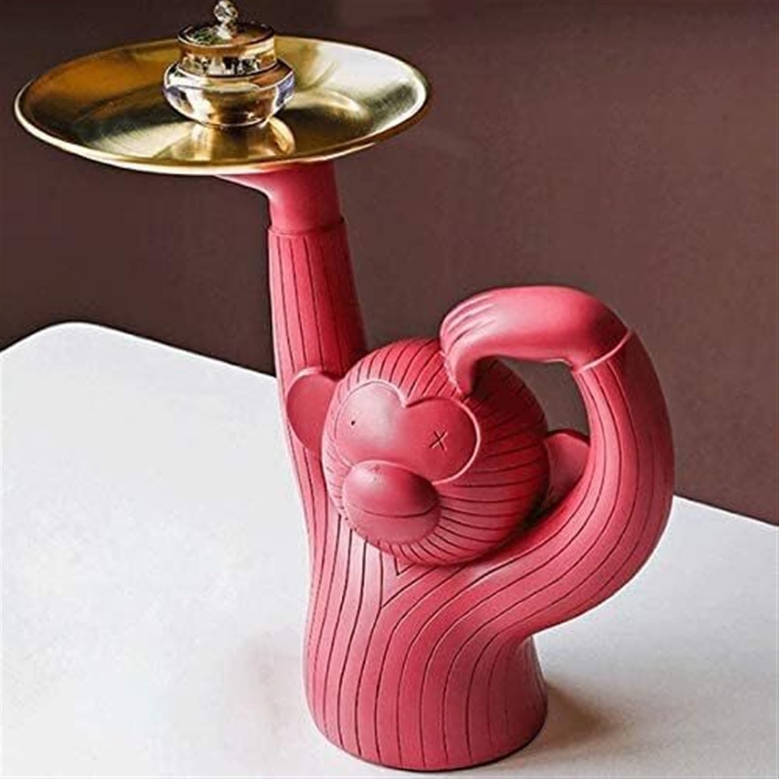 WTL Art-Deco-Aufbewahrungstablett mit süßem Affen, Obstkuchen, Dessert, Süßigkeitentablett, Familienfeier, Restaurant, Tischdekoration, Aufbewahrungsbox (Farbe: Grau)