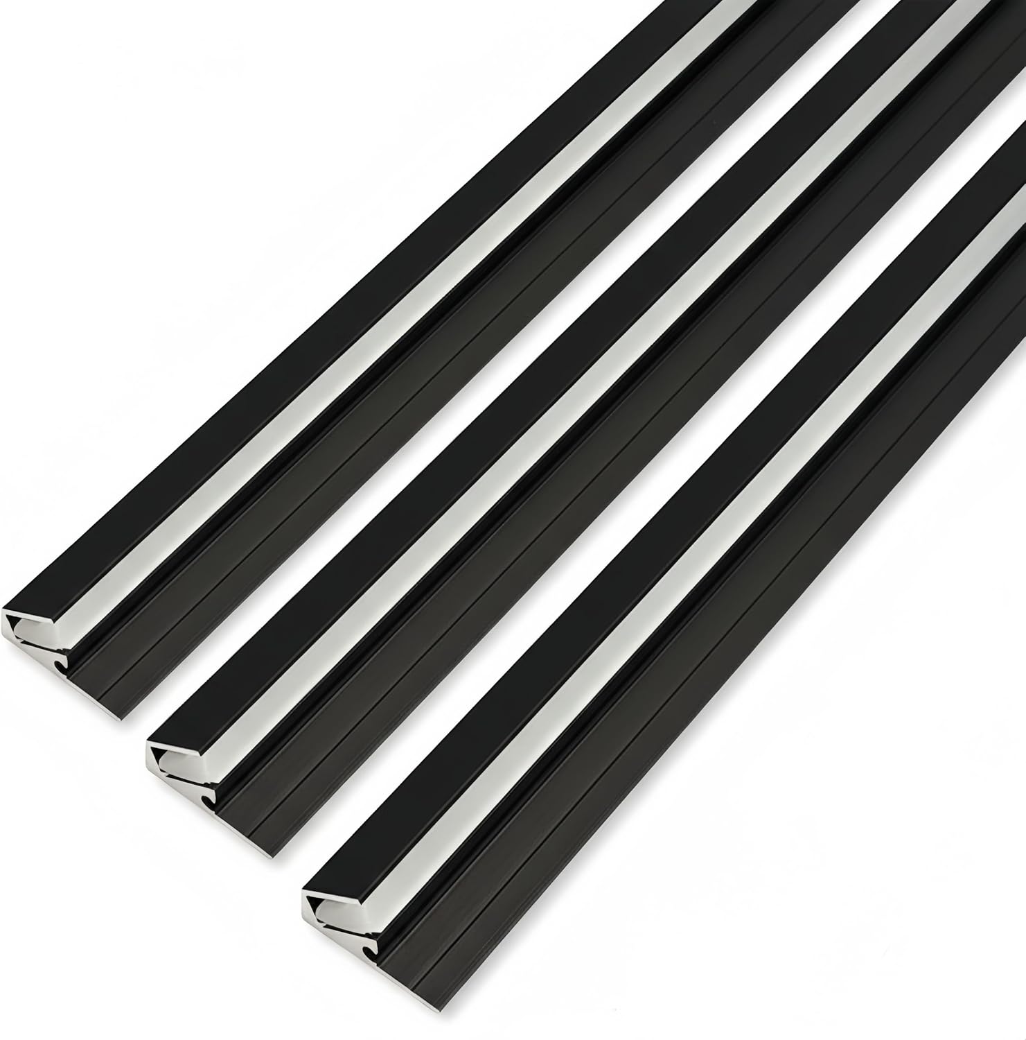 10Pack 3.3Ft/1M Under Cabinet Light, Aluminum Channel LED Closet Lights with Silicone Cover, 45° Angle Super Slim Wardrobe Light, DIY LED Strip 4mm for Kitchen Closet Garage (LED strip not included)