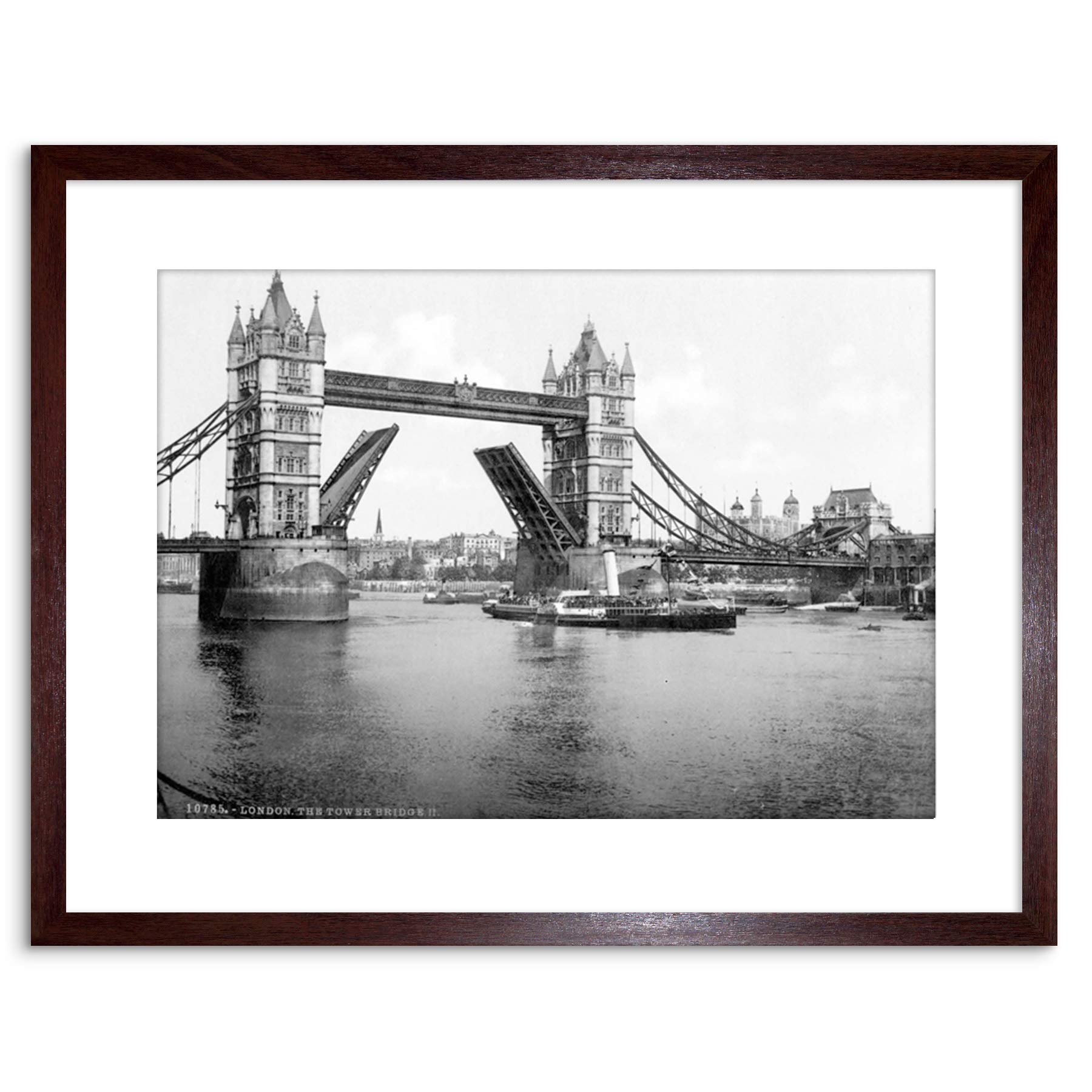 Wee Blue Coo VINTAGE PHOTO LONDON TOWER BRIDGE ENGLAND FRAMED PRINT F97X3900