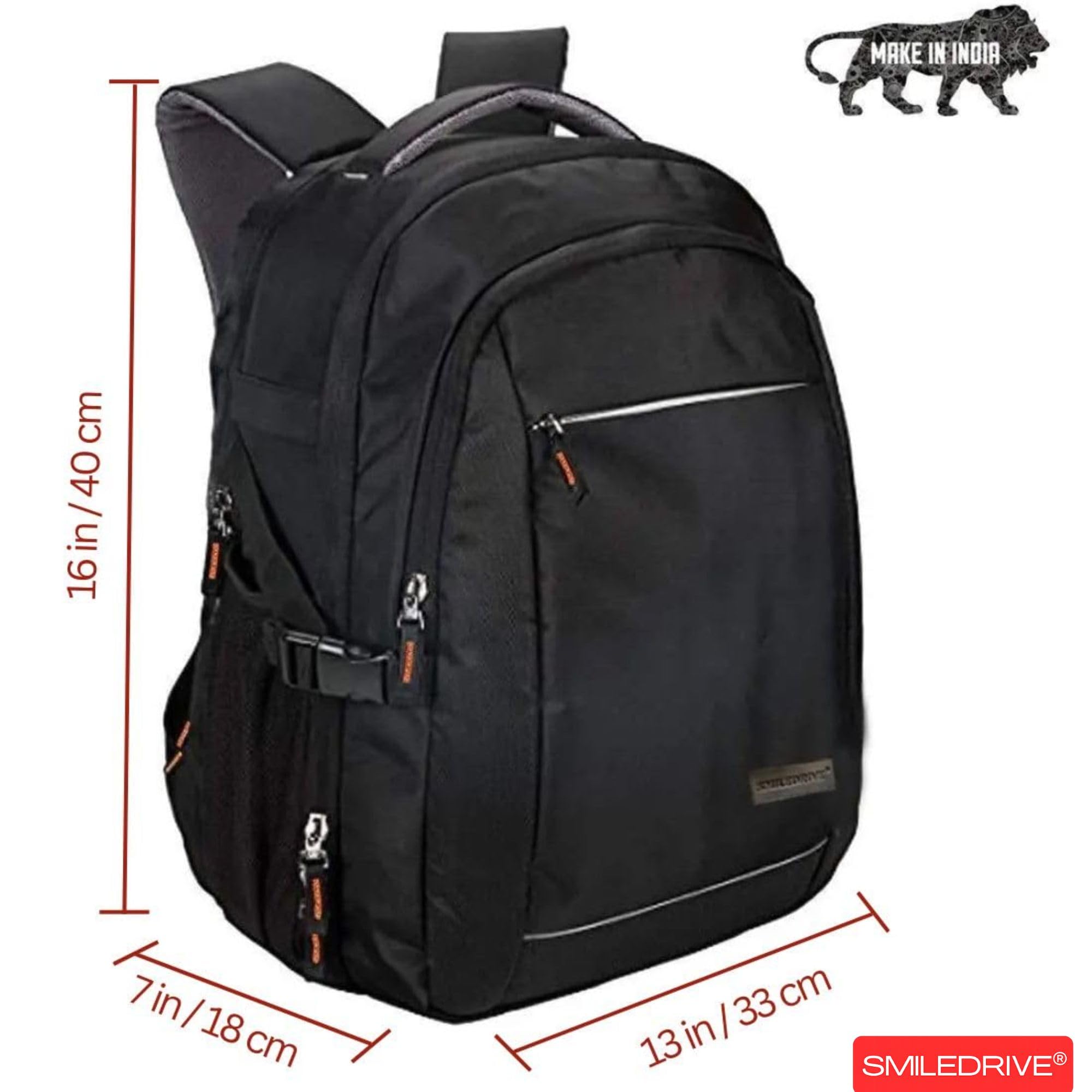 SMILEDRIVE® Waterproof Dslr Standard Backpack Camera Bag, Lens Accessories Carry Case For All Dslr Cameras (Black) 2
