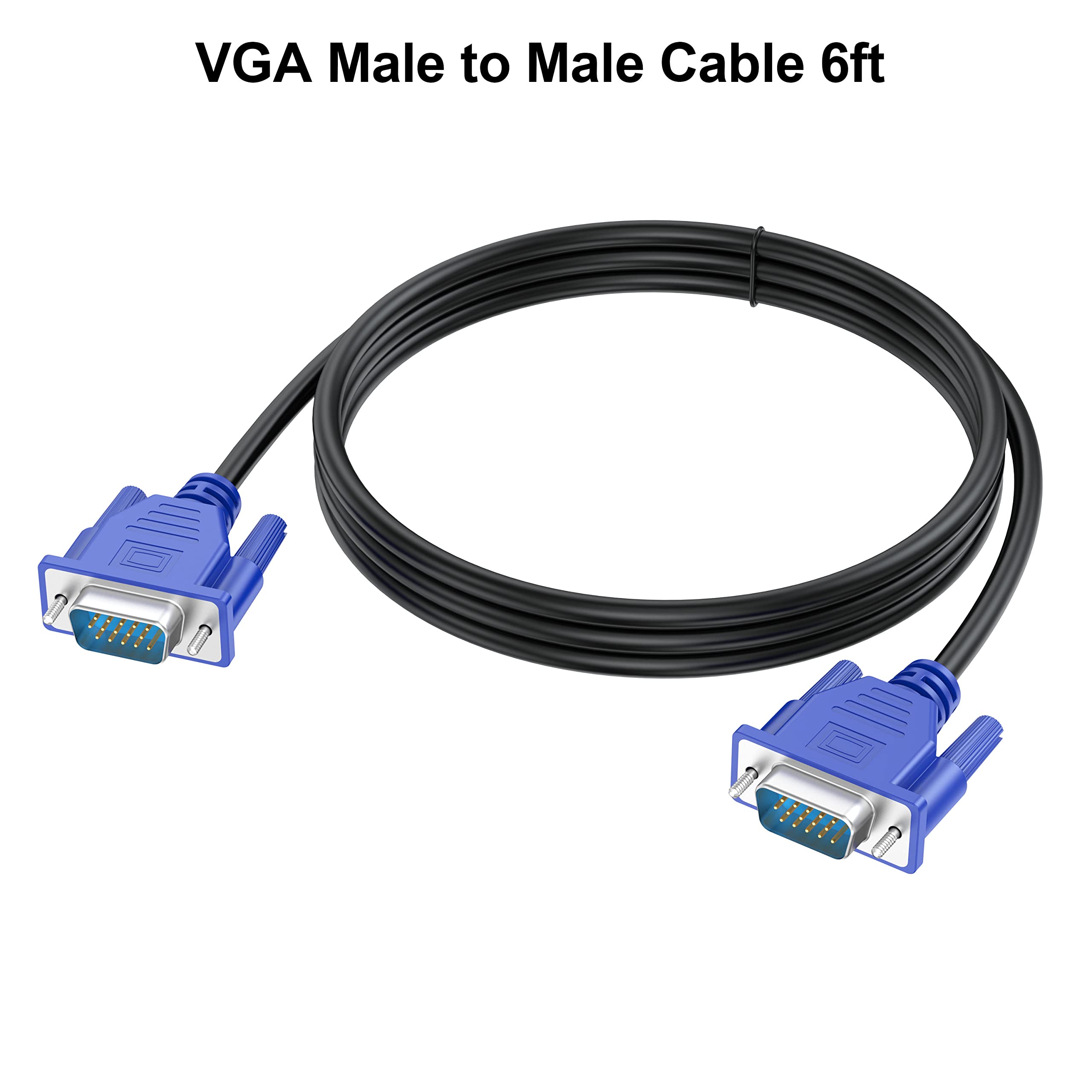 Kabel VGA męski na męski przewód 1080P HD VGA kabel 5-pak (5,6 stóp)