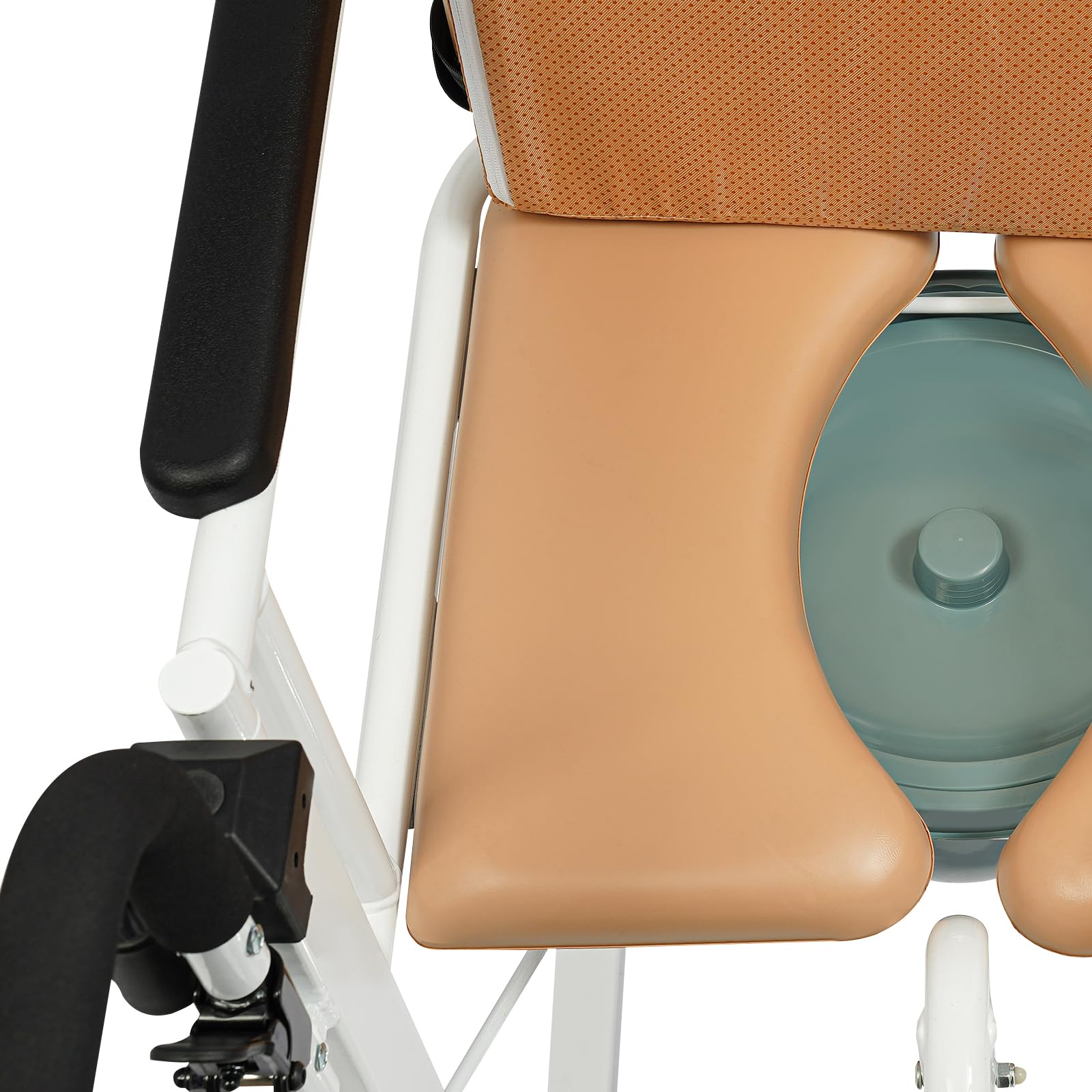 Silla elevadora hidráulica para personas mayores, asiento dividido a 180°, ancho del asiento: 42 cm, hasta 100 kg, capacidad de carga, altura ajustable y plegable, silla de inodoro multifunción con