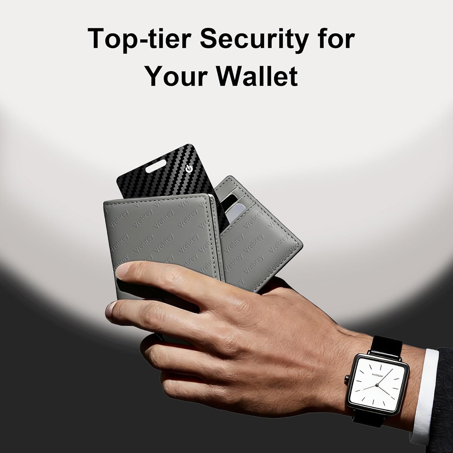 Wallet Tracker Card, Slim Rechargeable Bluetooth Item Locator, Smart Finder Compatible with Apple Find My for Wallet, Luggage, Passport, IP68 Waterproof (iOS Only) (Carbon Fiber Black) - Image 7