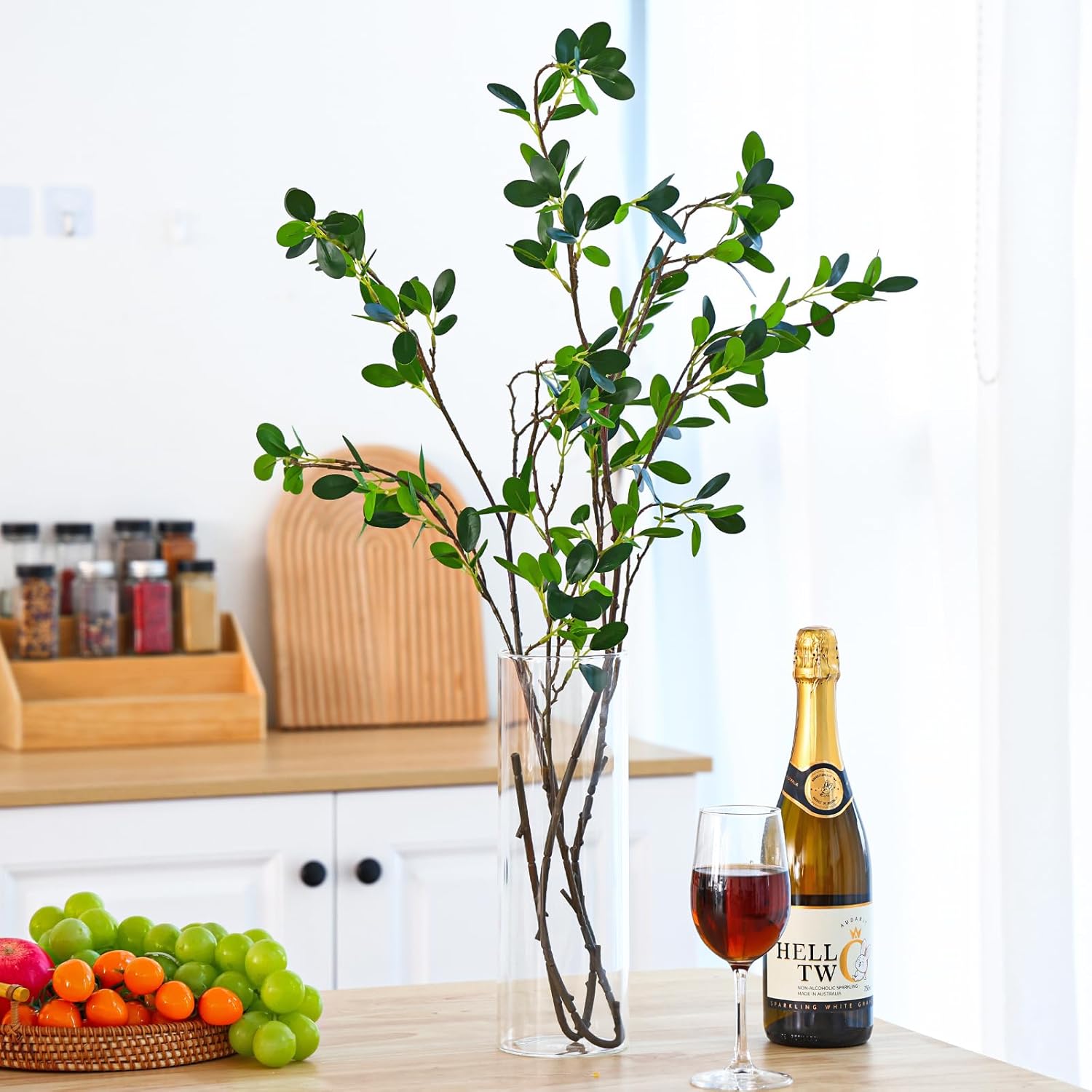 Fixwal Set of 2 Clear Tall Glass Cylinder Vases for Centerpieces, 12 x 4 Inch Tall Glass Floating Candle Holder Vase for Table, Wedding Decorations, Flower Vase for Decor - Image 5