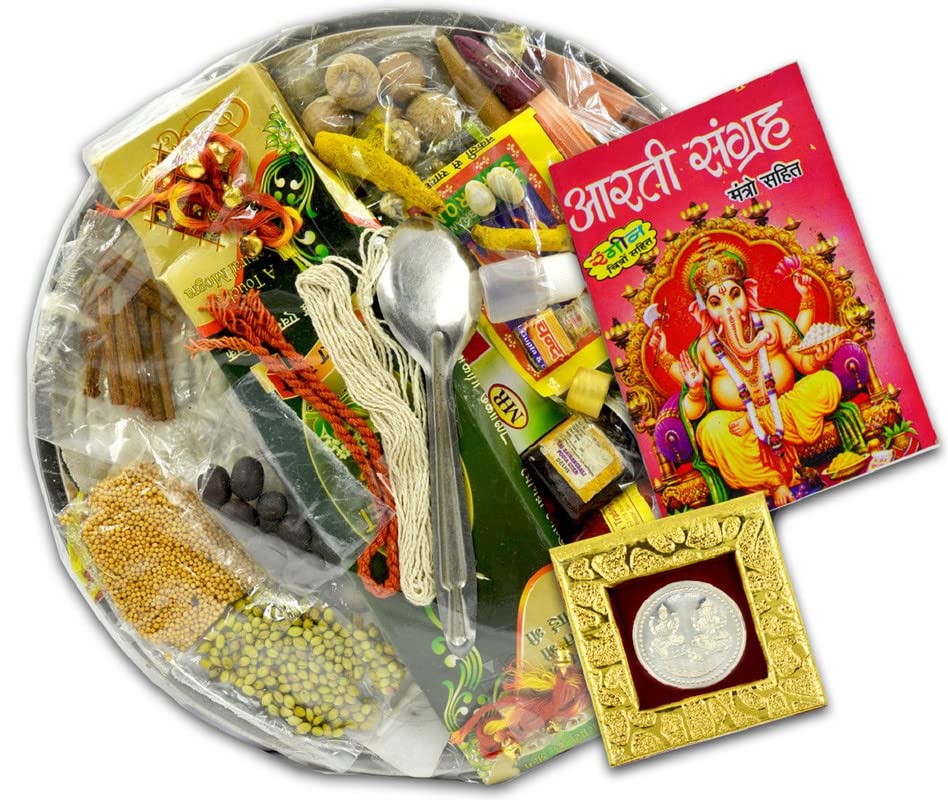 Buy ME & YOU 1 Pooja Thali with 33 Items Pooja Ingredients for