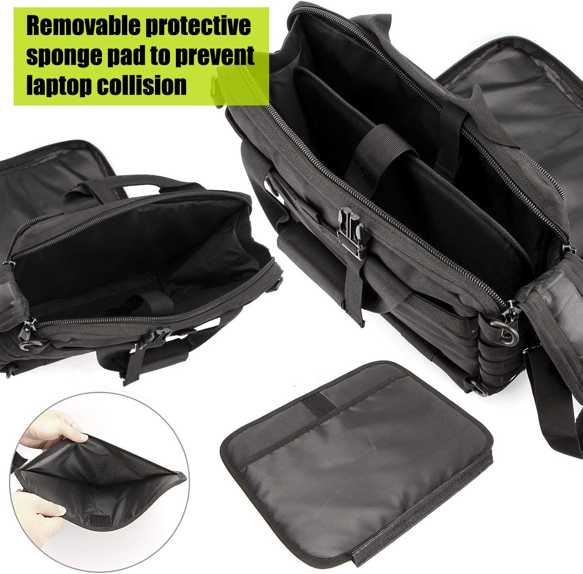 Black Friday - 80% OFF Military Briefcase,15.6 inch Men's Laptop Messenger Bag Tactical Briefcase Multifunction Outdoor Computer Shoulder Handbags (15.6, Khaki)