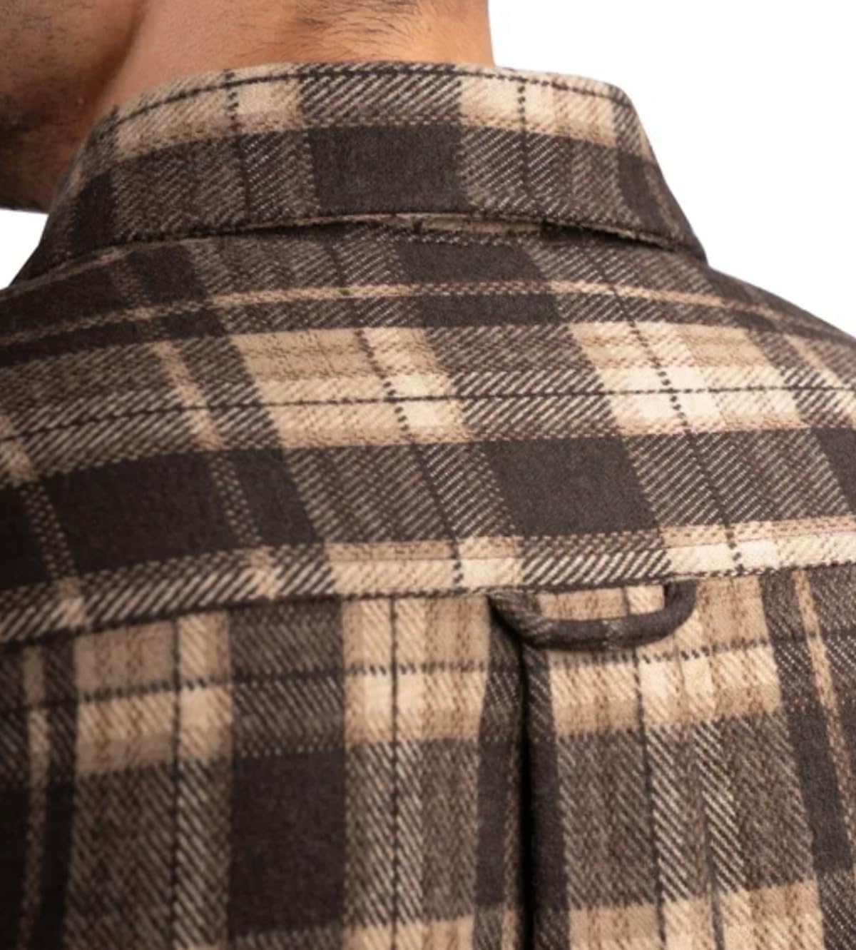 Jachs New York Men's Long Sleeve Button Up Brushed Flannel Shirt (US, Alpha, X-Large, Brown) - Image 5