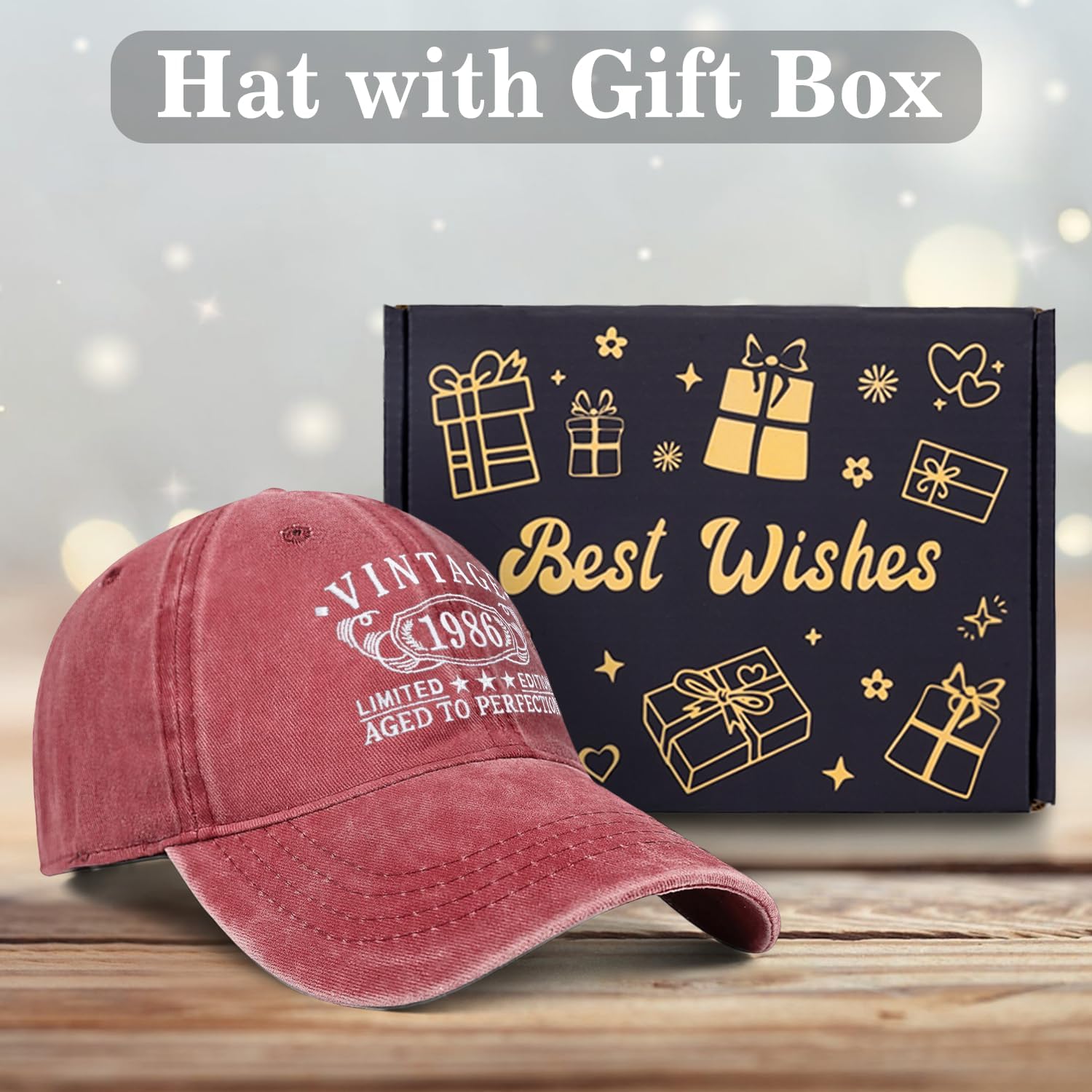 Birthday Gifts for Men Women, Personalized 18th/21st/25th/30th/40th/50th ...90th Birthday Ideas Gift, Vintage Baseball Hat - Image 3