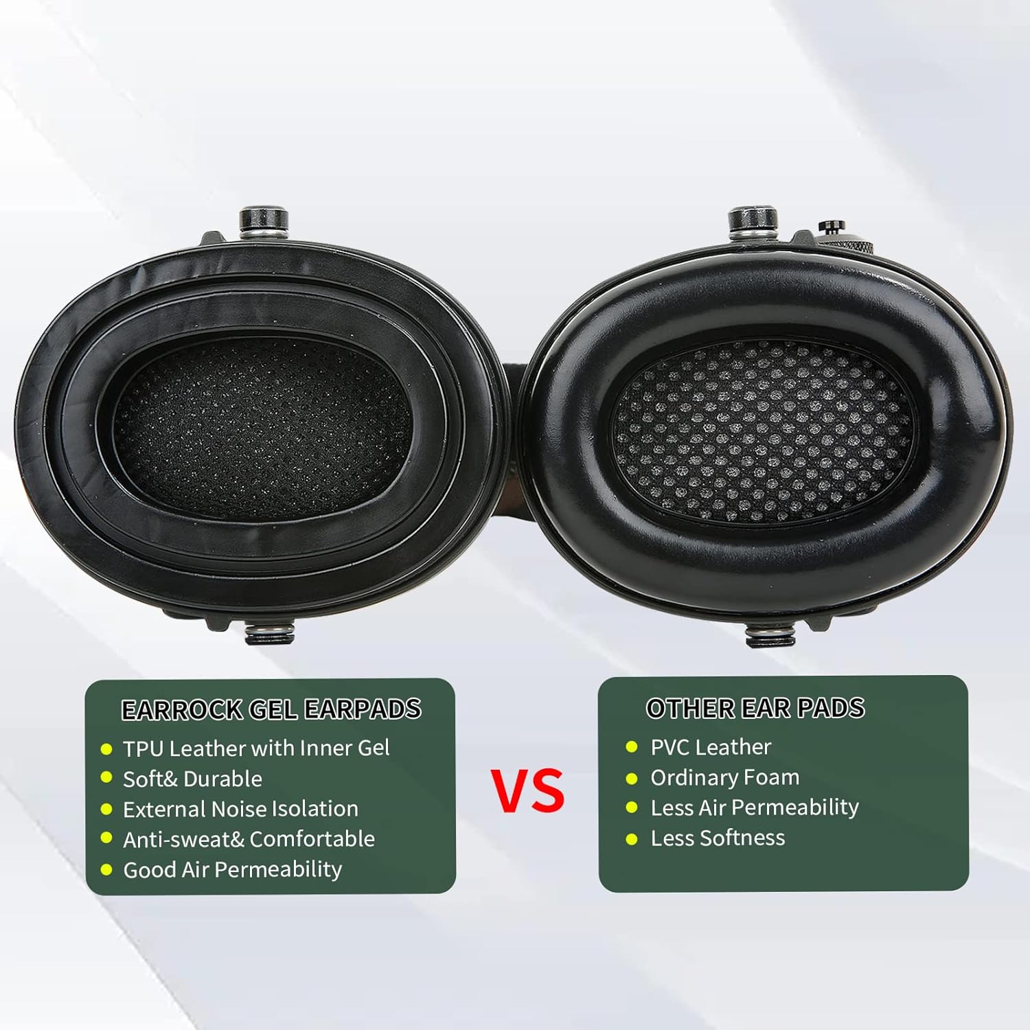 A person wearing Sordin Supreme earmuffs while shooting, highlighting the benefits of the gel earpads.