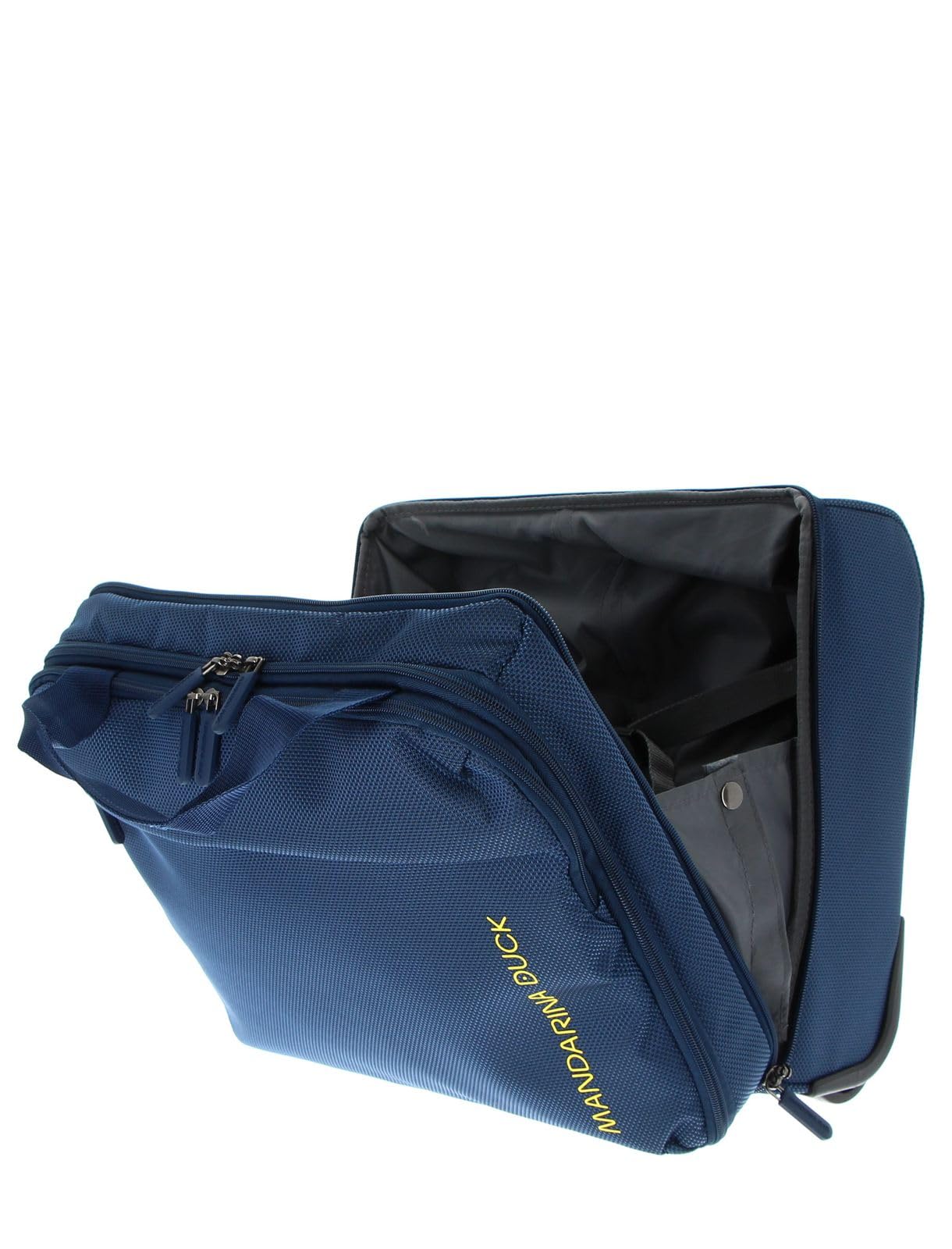 Mandarina Duck Zephyr Rolling Tote, Blu (dress blue), 41 cm x 21 cm x 36 cm, Comoda borsa pilot a due ruote