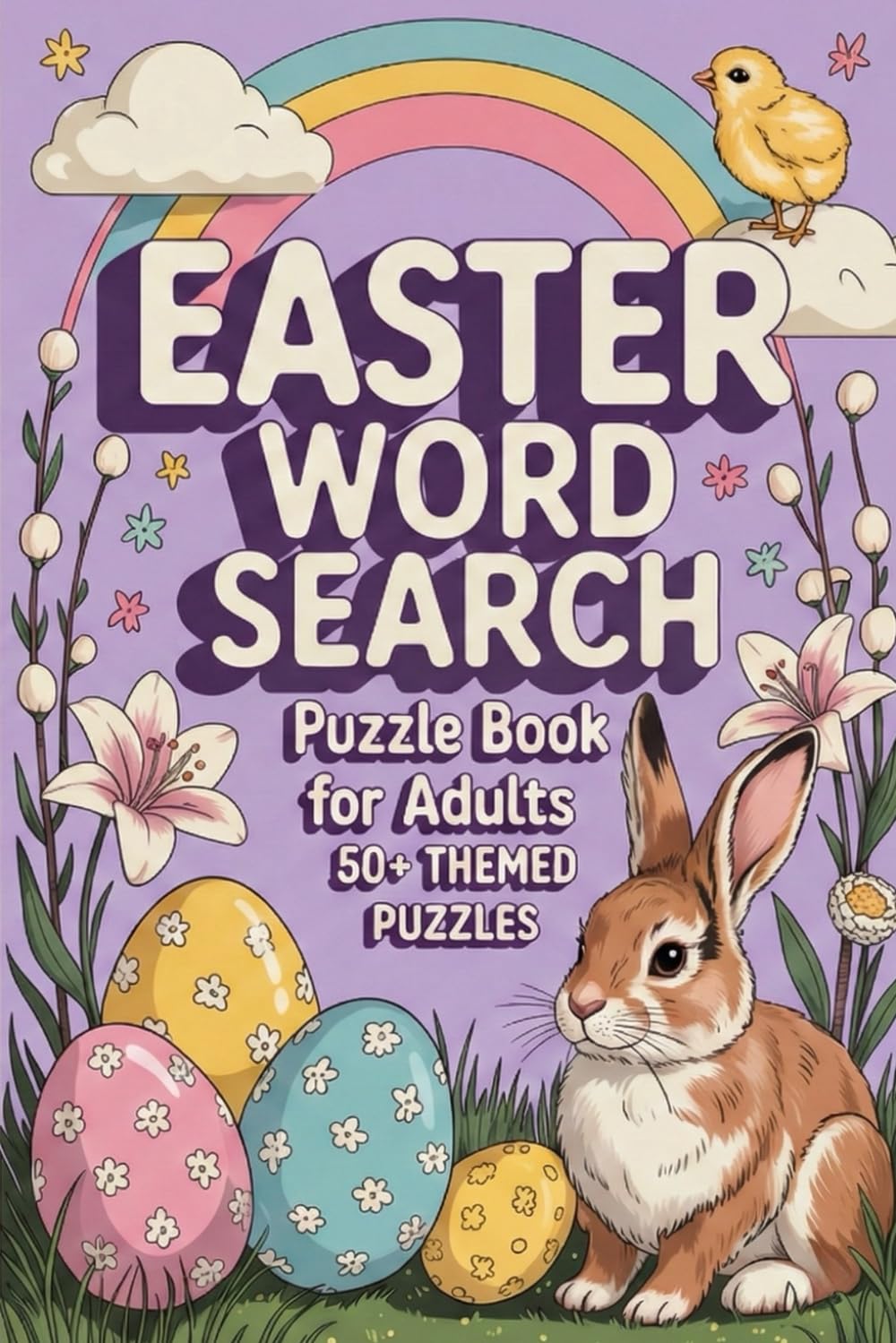 Easter Word Search Puzzle Book for Adults: 50+ Themed Puzzles: Refreshing Activity Workbook