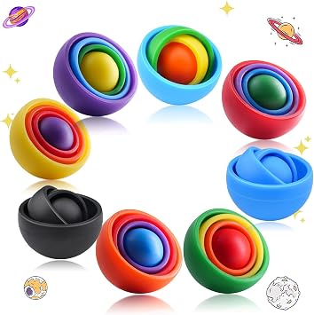 8 Packs Fidget Spinner New Fidget Toys for Kids Teens Adults Fidget Gyro Toys Hand Fidget Spinner Gyro Gyroscope Toys Relief Sensory Toys for Boys Exercise Finger Flexibility Gift Ideas