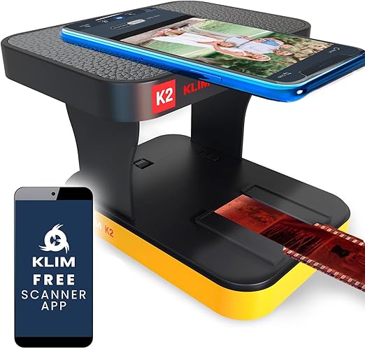 KLIM K2 Mobile Photo Digitizer 35mm - Positive & Negative Conversion - Slide and Photo Scanner - Color Developing Kit Essential - Your Own Service for Developing Negatives at Home
