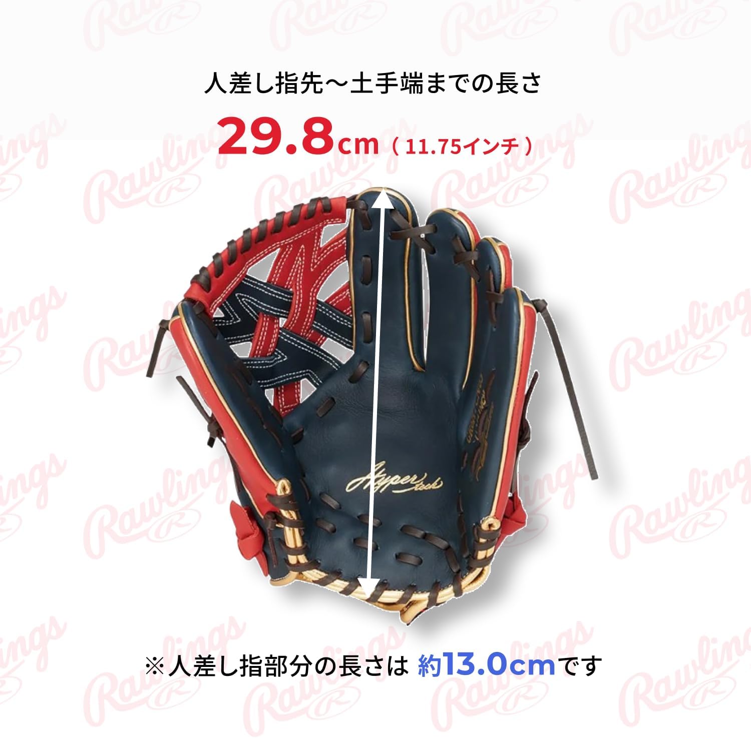 Rawlings Baseball Glove Soft Hyper TECH Color SYNC All-Around GR6HTCN65 Navy/Scarlet 11.75 inch *Left Throw
