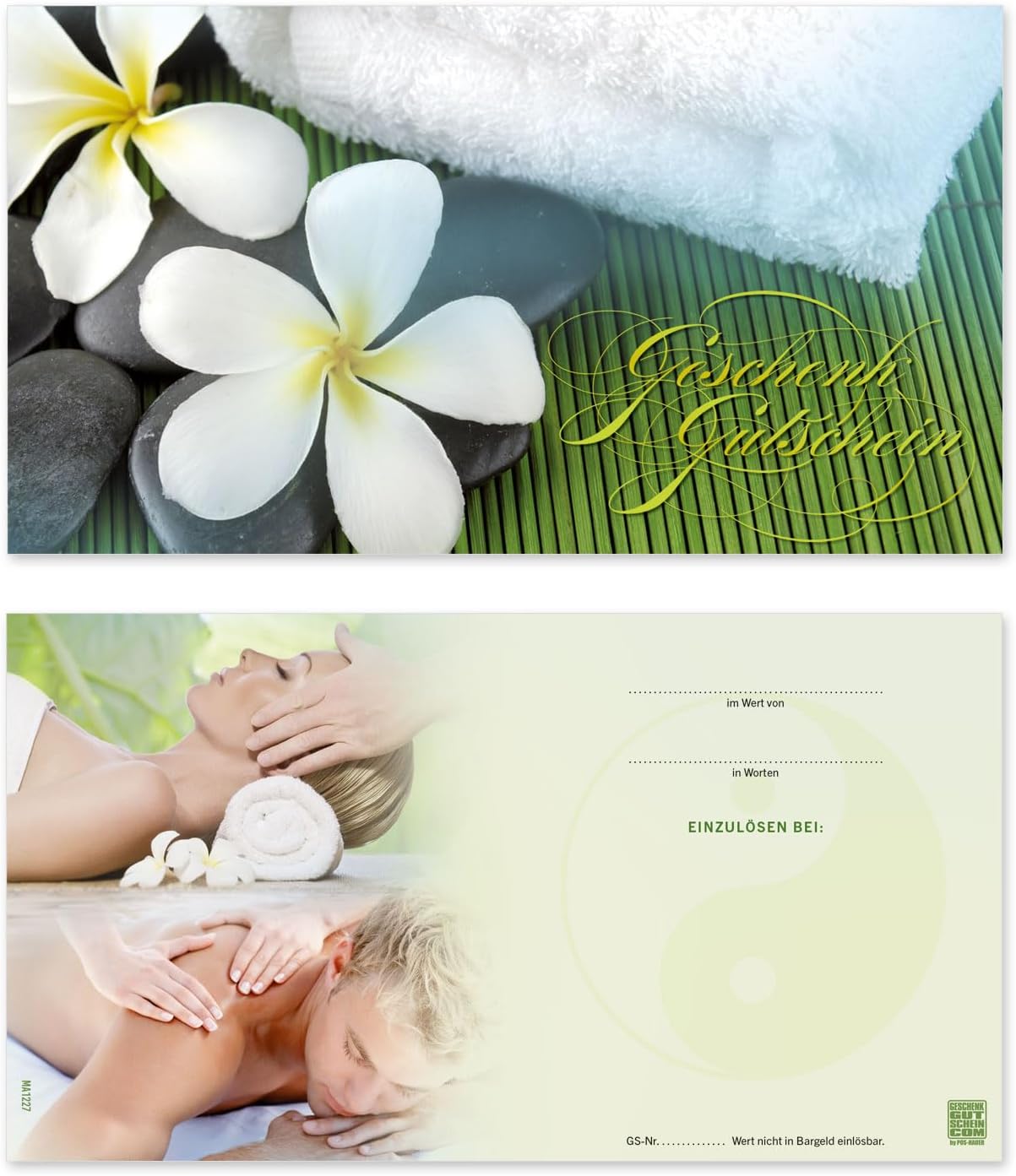 50 Vouchers Blank to Fill Yourself For Beauty Salon Wellness Spa Massages Beauty
