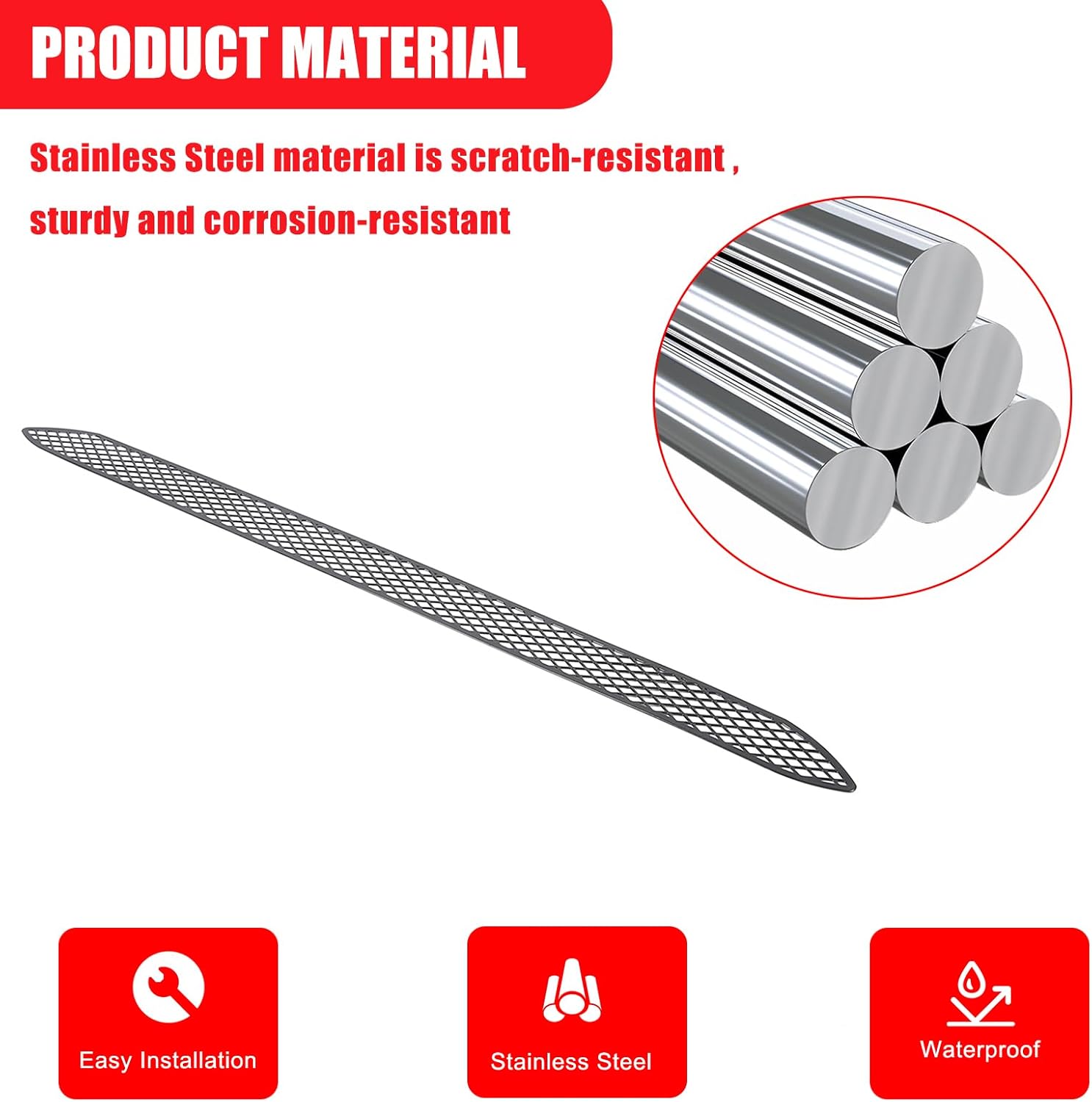 Yinanlutos Hood Air Vent Cover Trim Compatible With Subaru WRX 2022 2023 2024 2025 Accessories Stainless Steel Front Engine Hood Scoop Grille Grille Cover Trim 1PCS (Black)