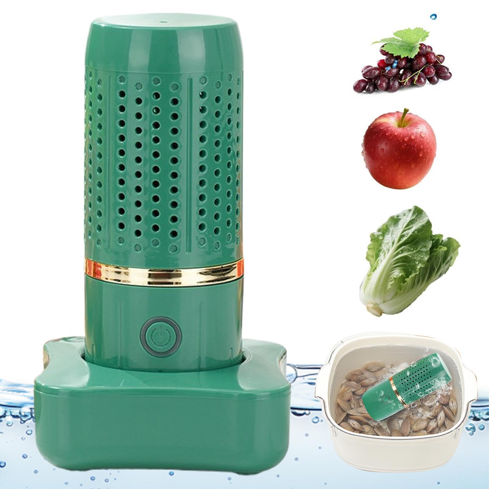 Fruit and Vegetable Washing Machine | Multifunctional USB Rechargeable Food Purifier | Kitchen Cleaning Machines | for Seafood, Rice Meat Food Cleaning Machine