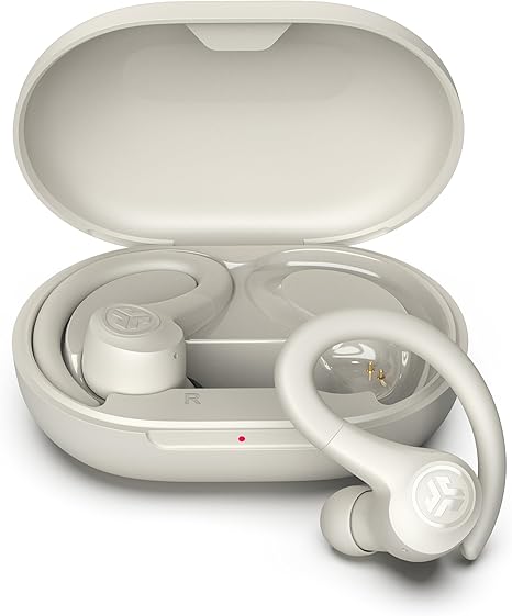JLab Go Sport+ Wireless Workout Earbuds Featuring C3 Clear Calling, Secure Earhook Sport Design, 35+ Hour Bluetooth Playtime, and 3 EQ Sound Settings (Sand)