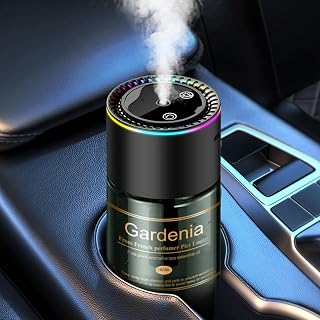 Smart Car Air Freshener Diffuser - 270-Day Long-Lasting Essential Oil (6.09oz/180ml), Auto On/Off Sensor, Ultrasonic Dual Modes, Multi-Mode Adjustable, Natural French Fragrance Oils,Gardenia Scent